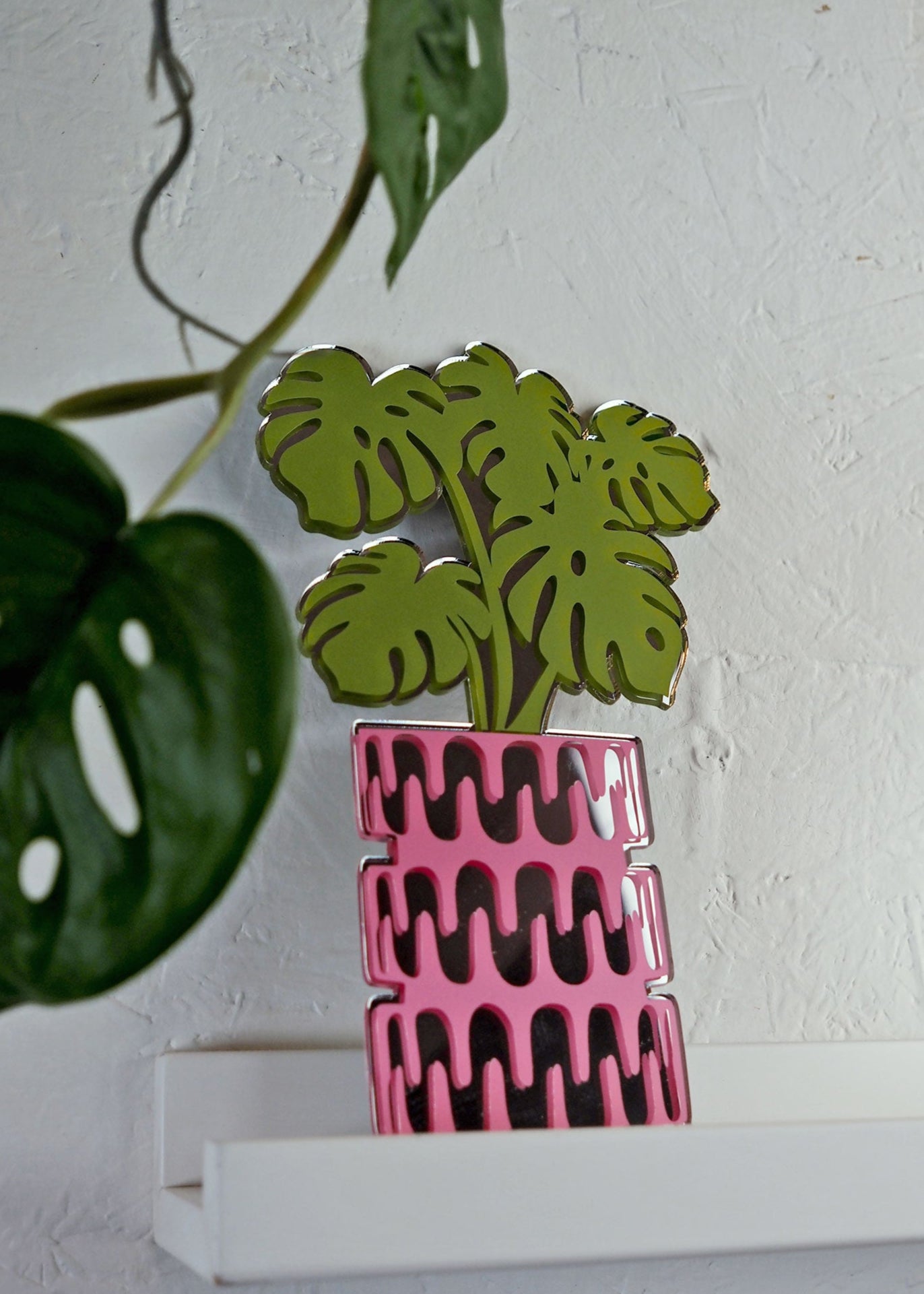 Monstera Potted Plant Mirror