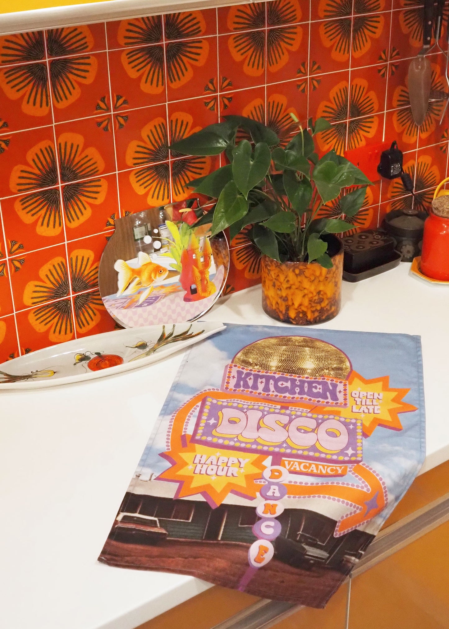 Kitchen Disco Tea towel