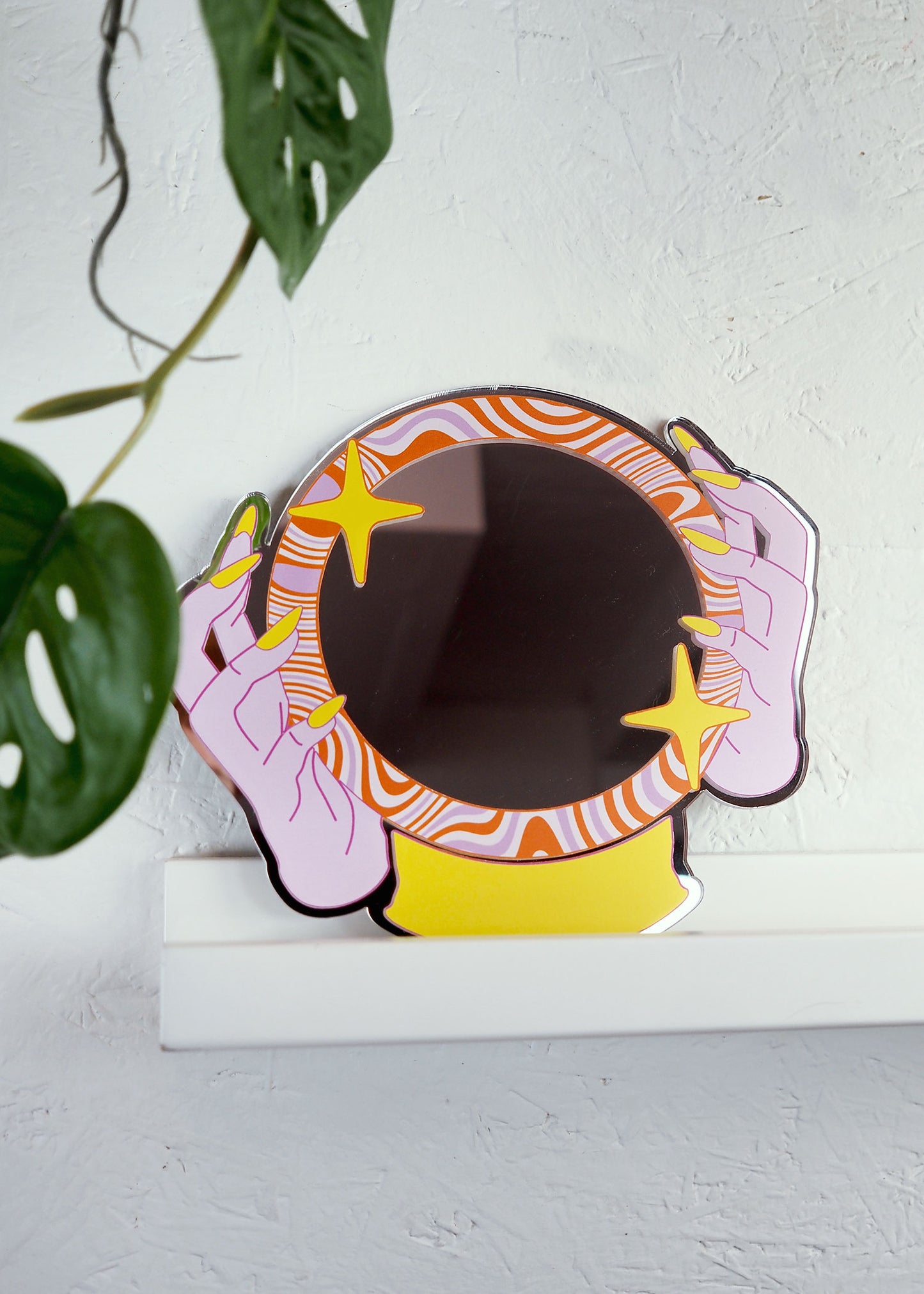 Magic Crystal Ball Mirror - Orange & Pink