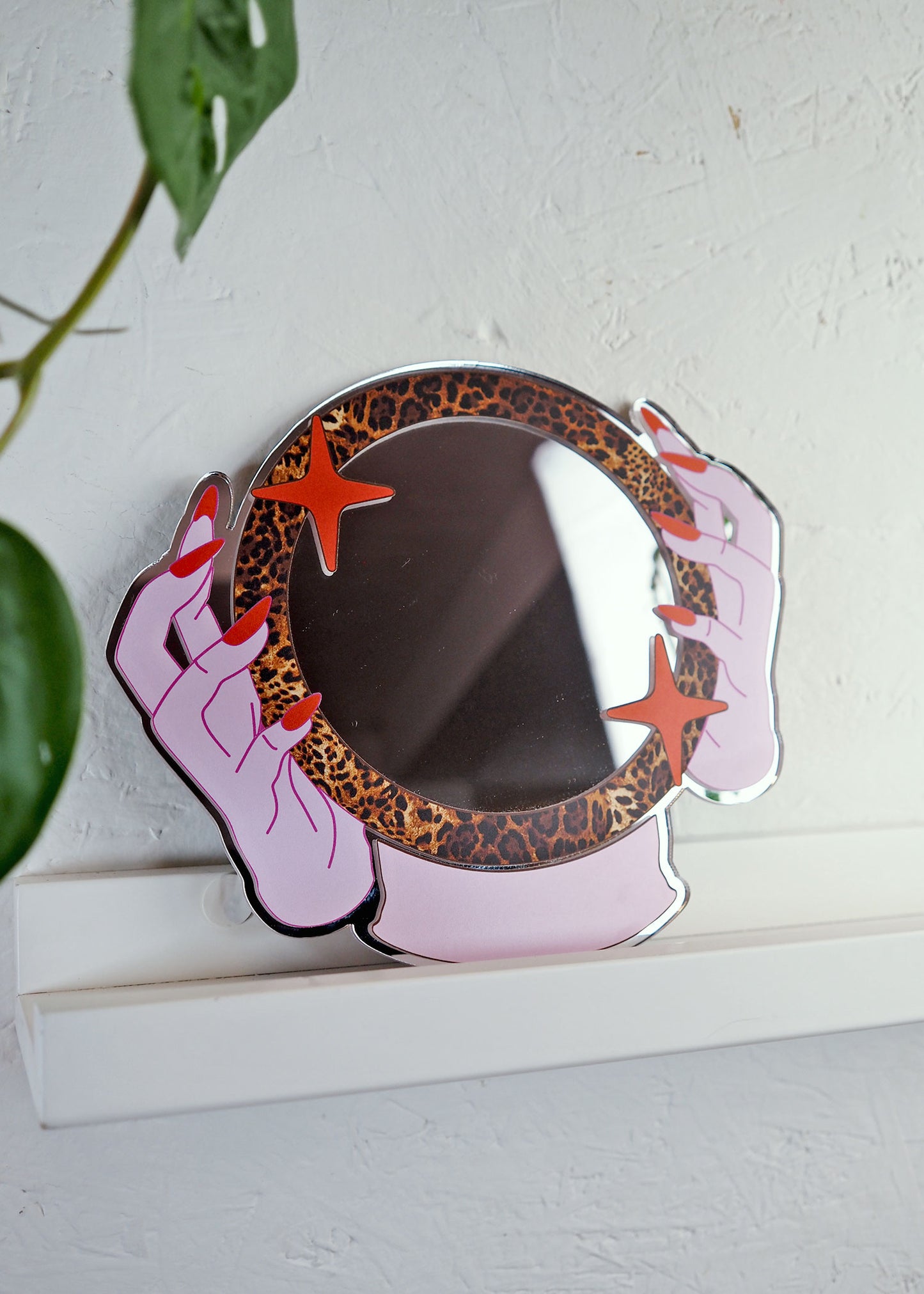 Magic Crystal Ball Mirror - Leopard Print