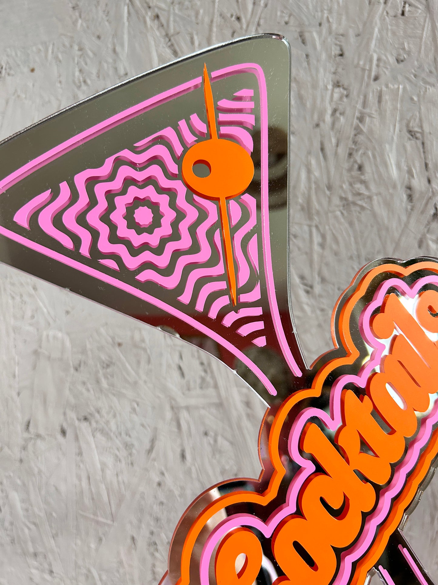Retro Cocktail Sign Mirror