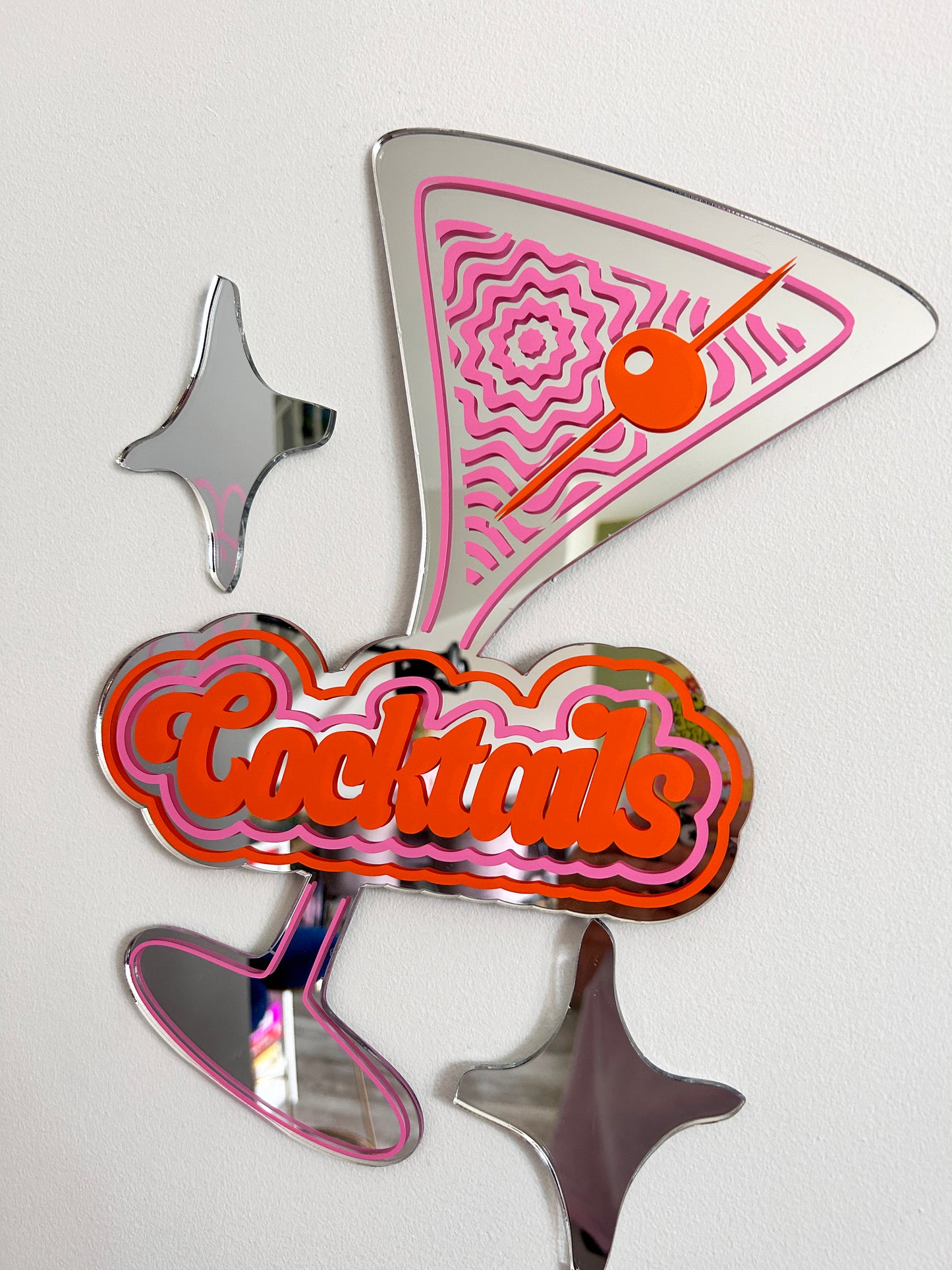Retro Cocktail Sign Mirror