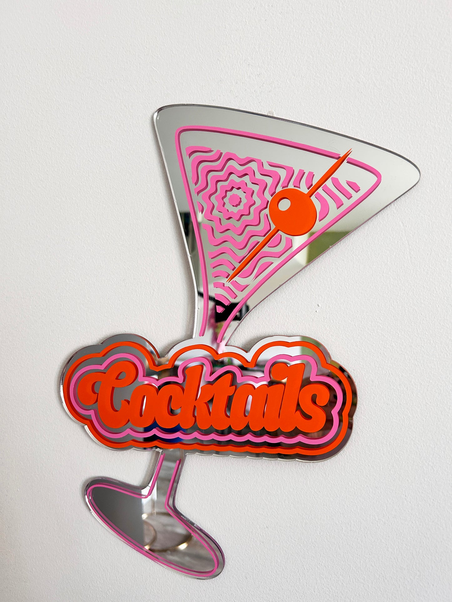 Retro Cocktail Sign Mirror