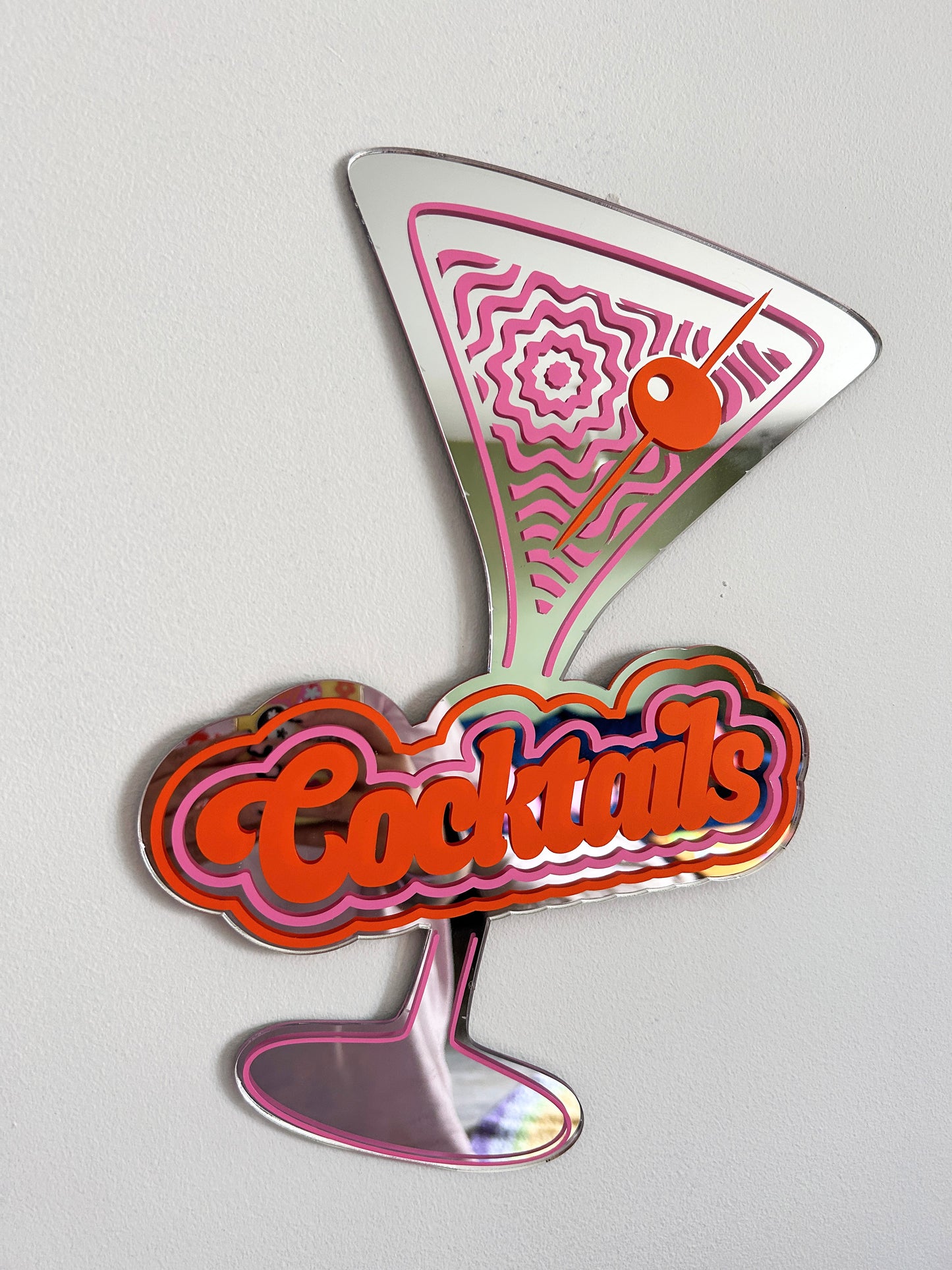Retro Cocktail Sign Mirror