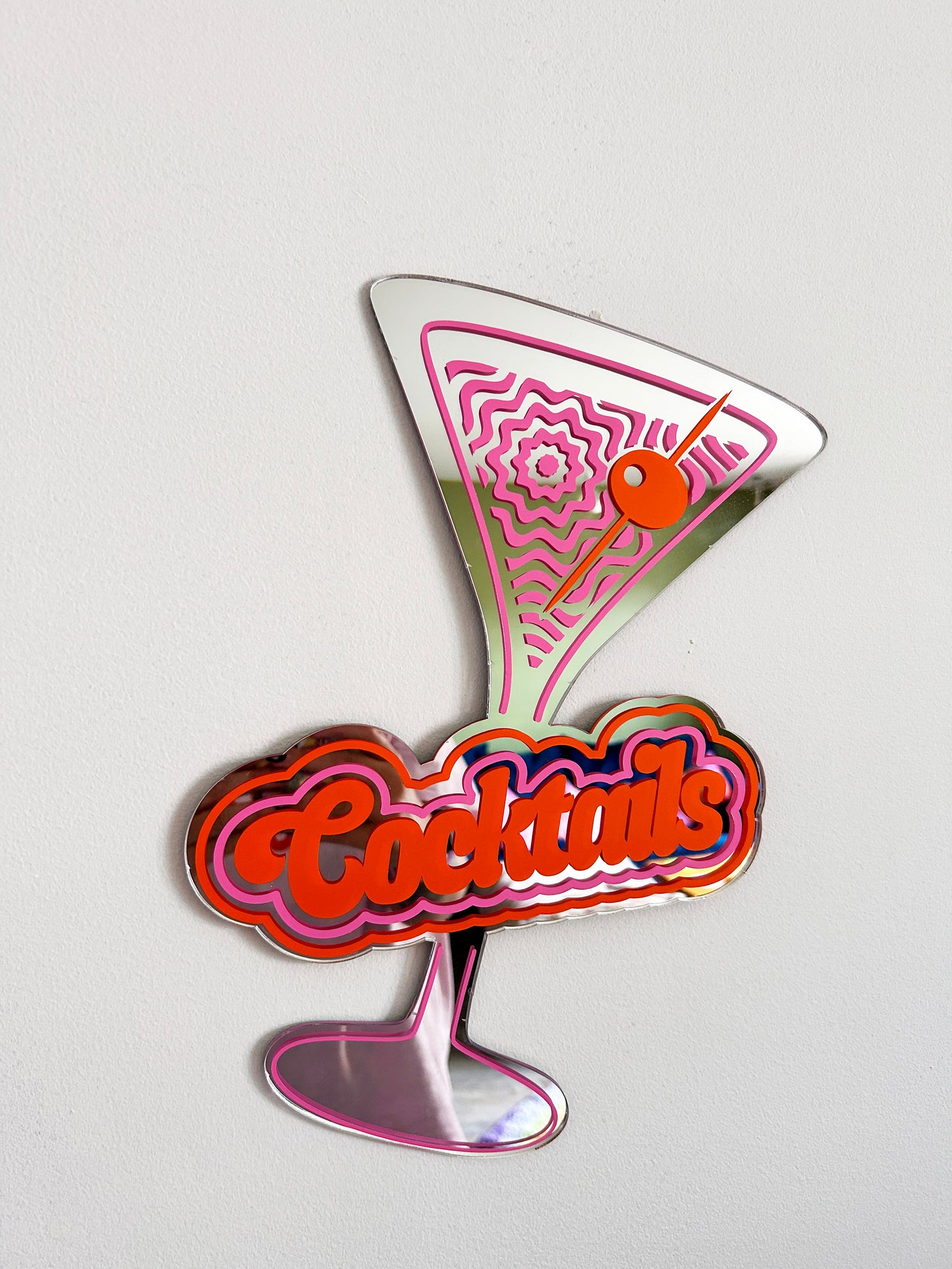 Retro Cocktail Sign Mirror