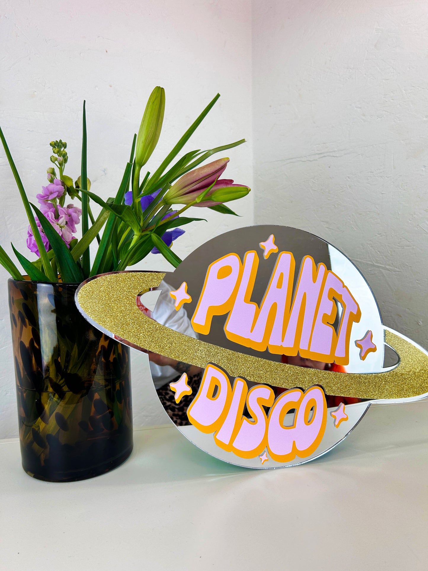 Let's Go To Planet Disco Mirror - 2x Sizes