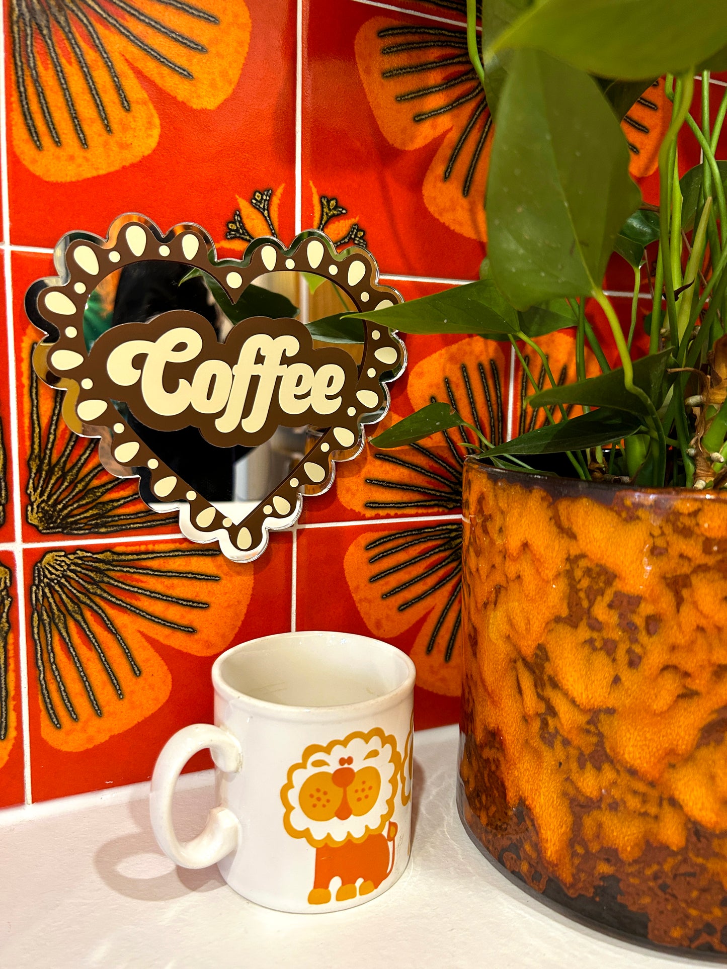 I Heart Coffee Mirror