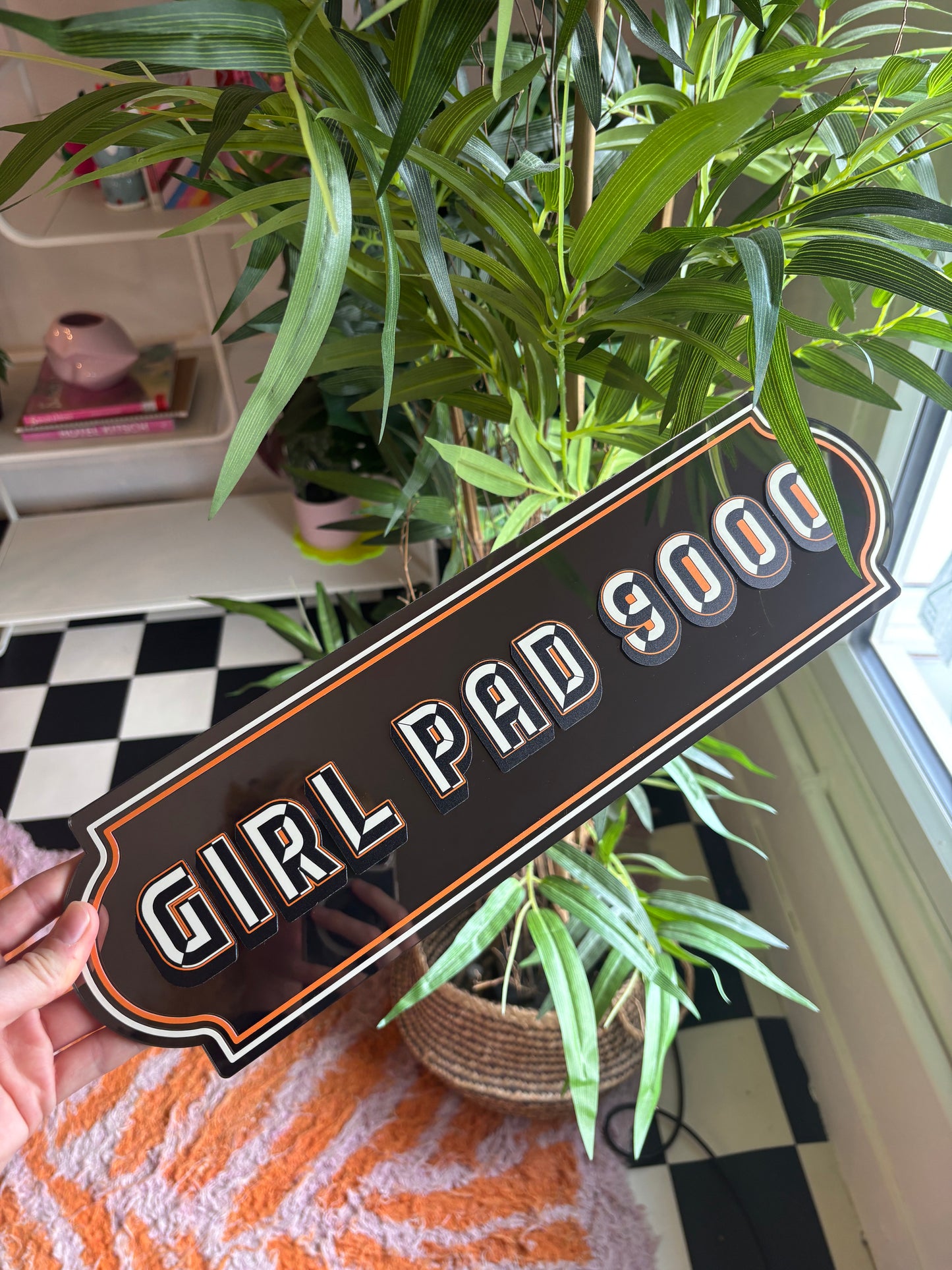 A3 Rectangle Sign - Girl Pad 9000 - Bronze
