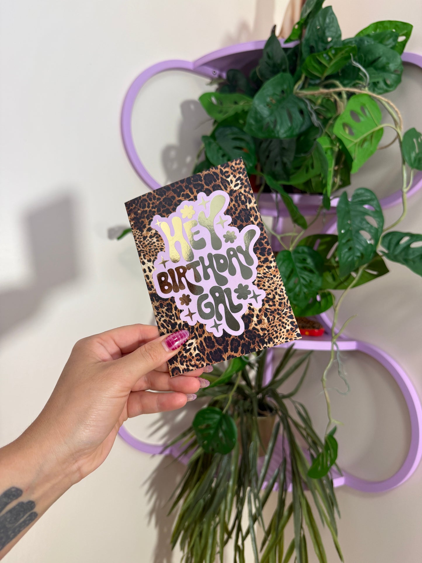 Hey Birthday Gal Foil Greeting Card