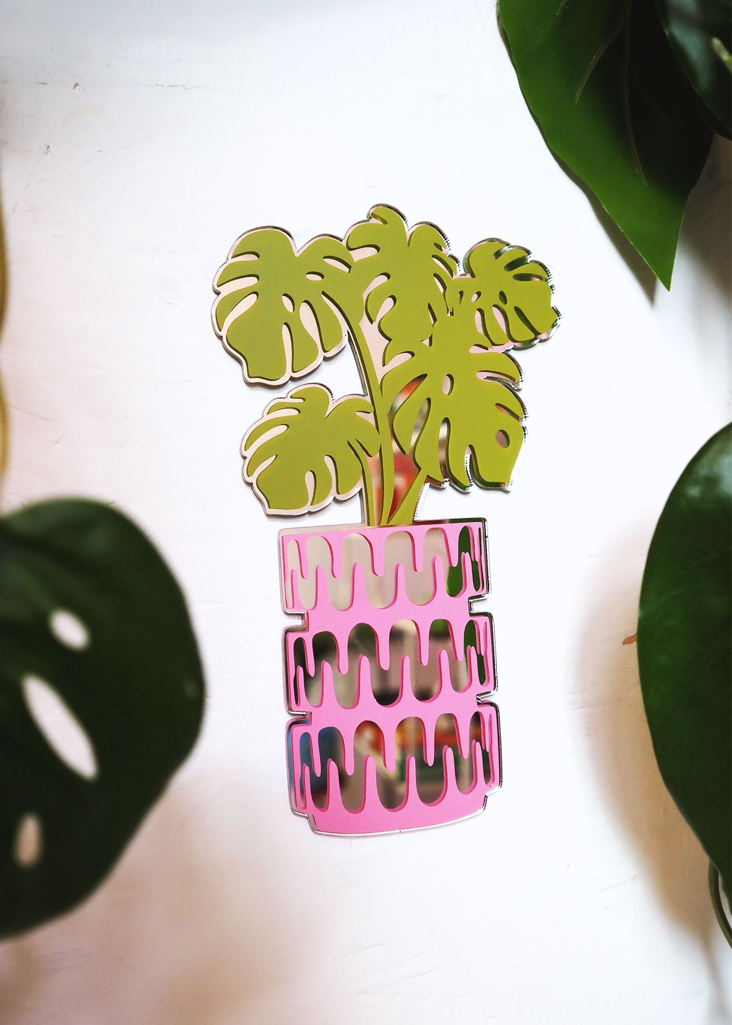 Monstera Potted Plant Mirror