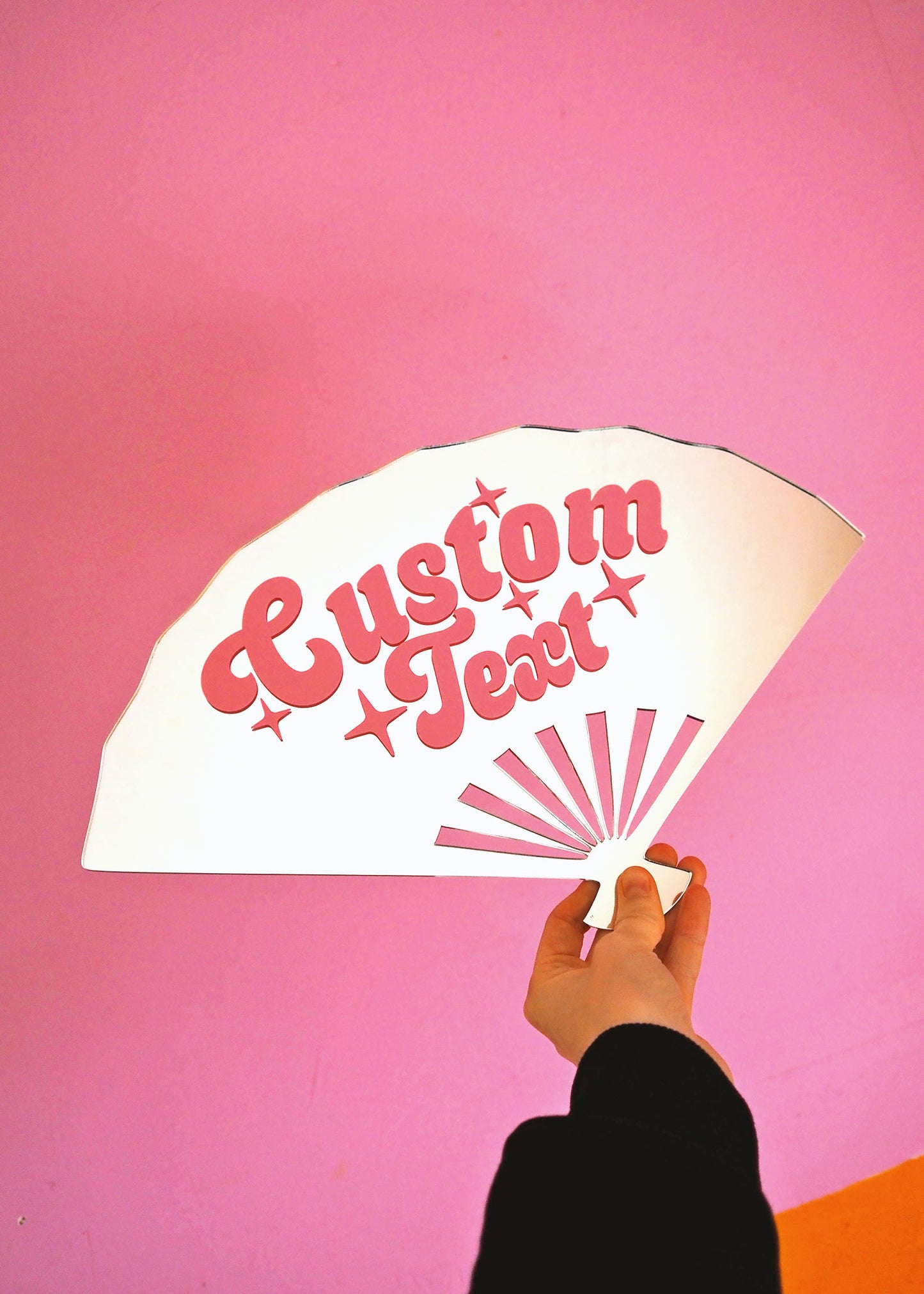 Custom Text Fan Mirror