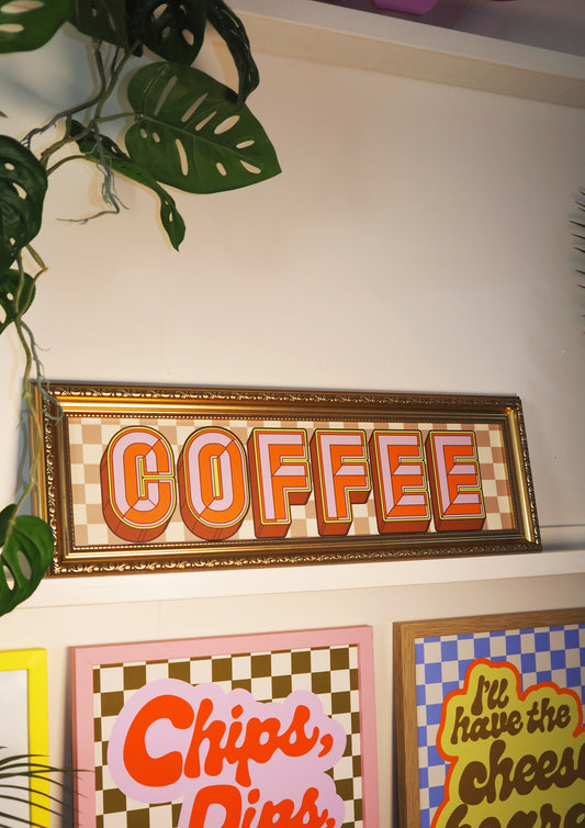 Coffee Framed Rectangle Print