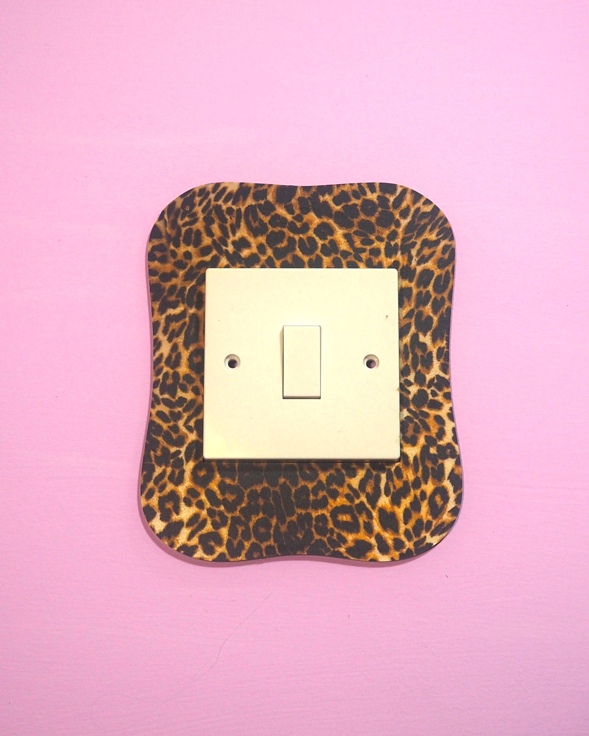 Leopard Checkerboard Square Blob Lightswitch Cover