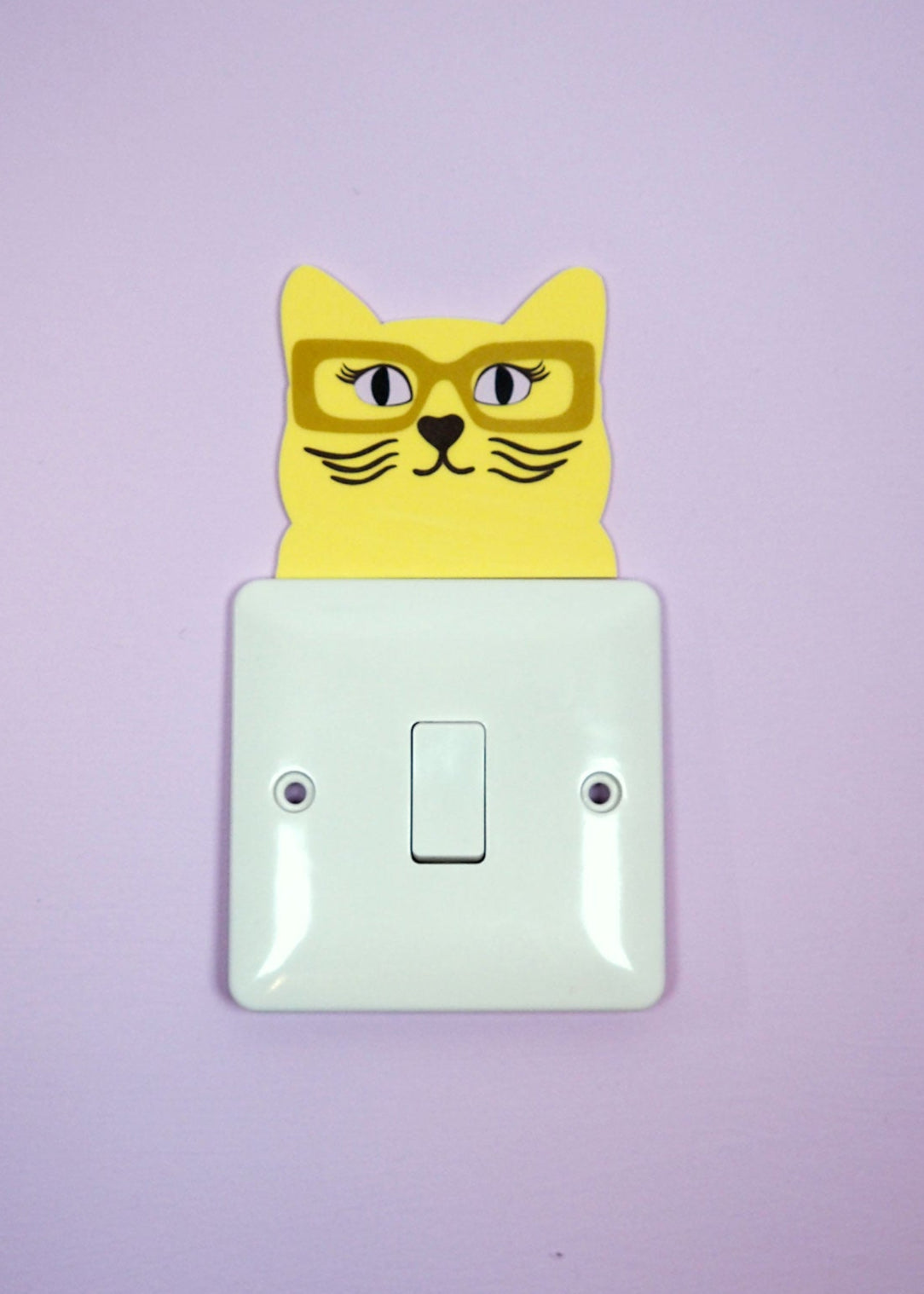 Funky Feline Light Switch Topper - Butter Yellow