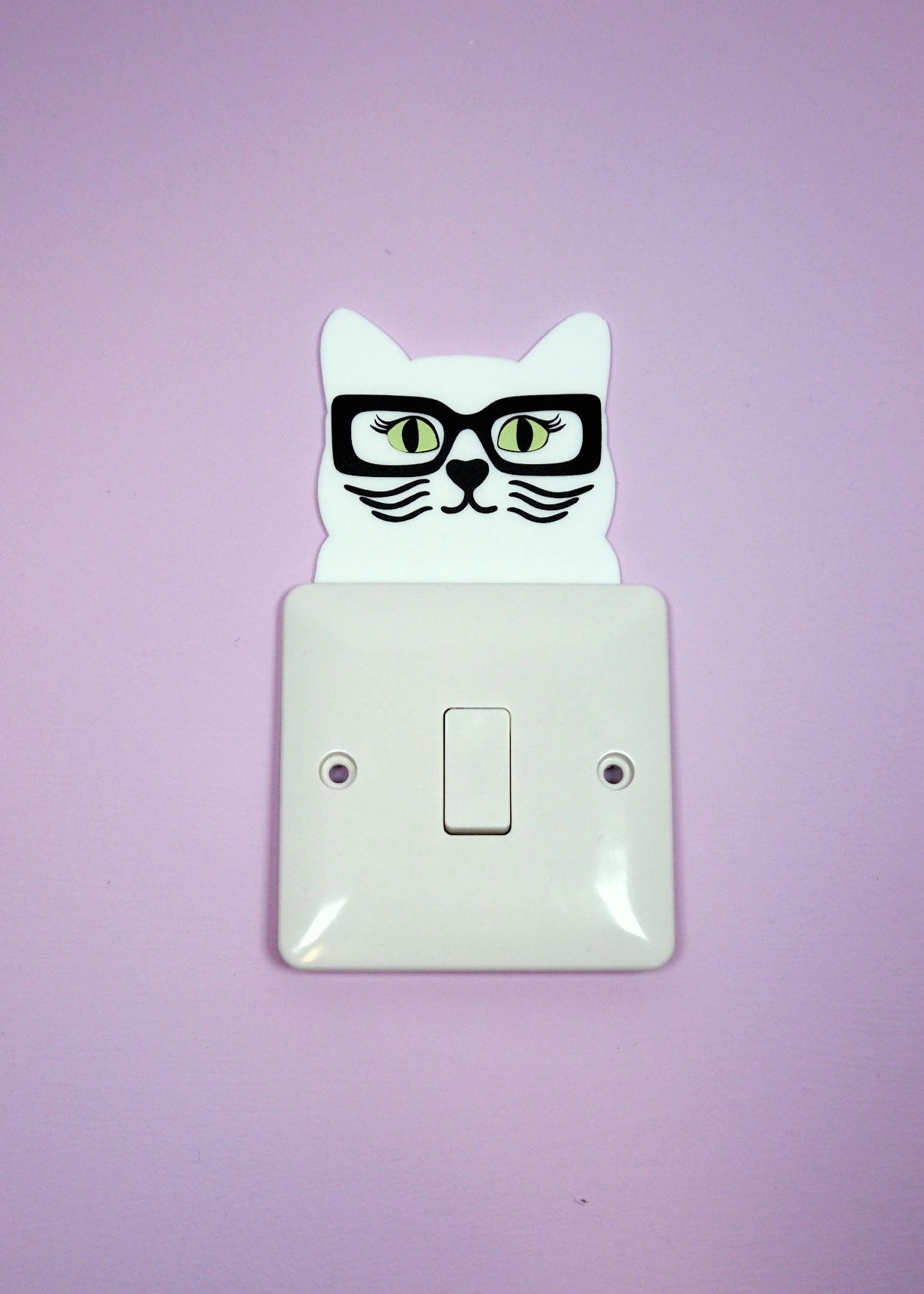 Funky Feline Light Switch Topper - White