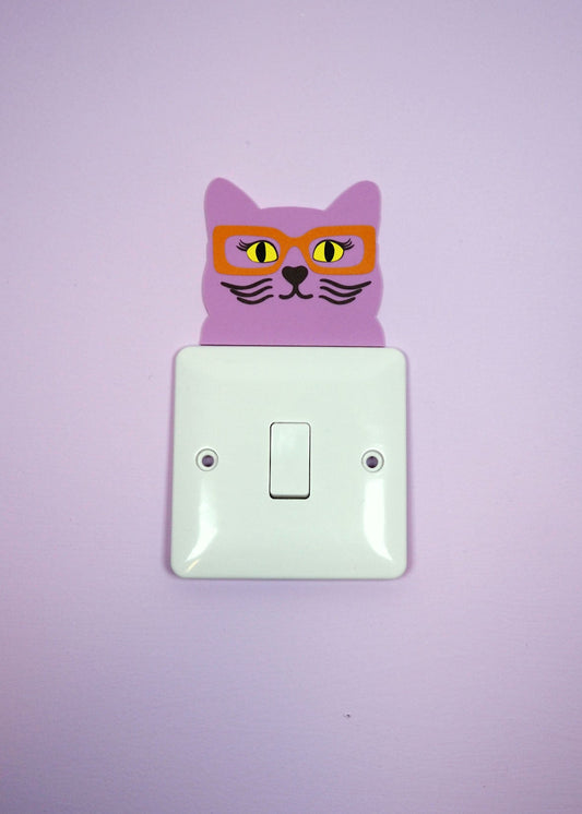 Funky Feline Light Switch Topper - Grape
