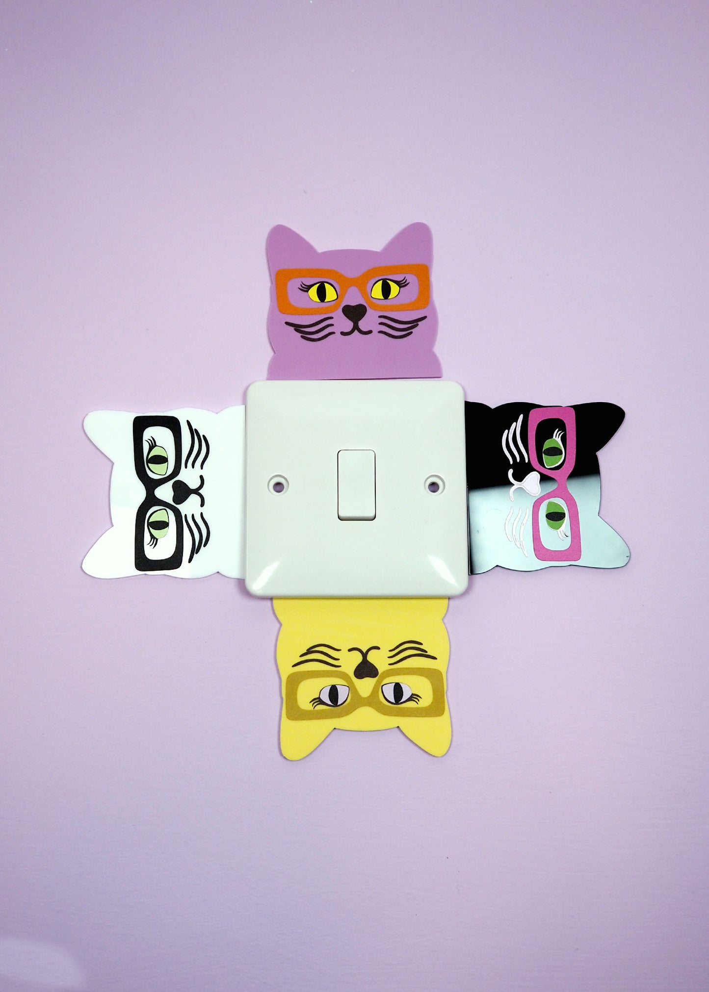 Funky Feline Light Switch Topper - Butter Yellow