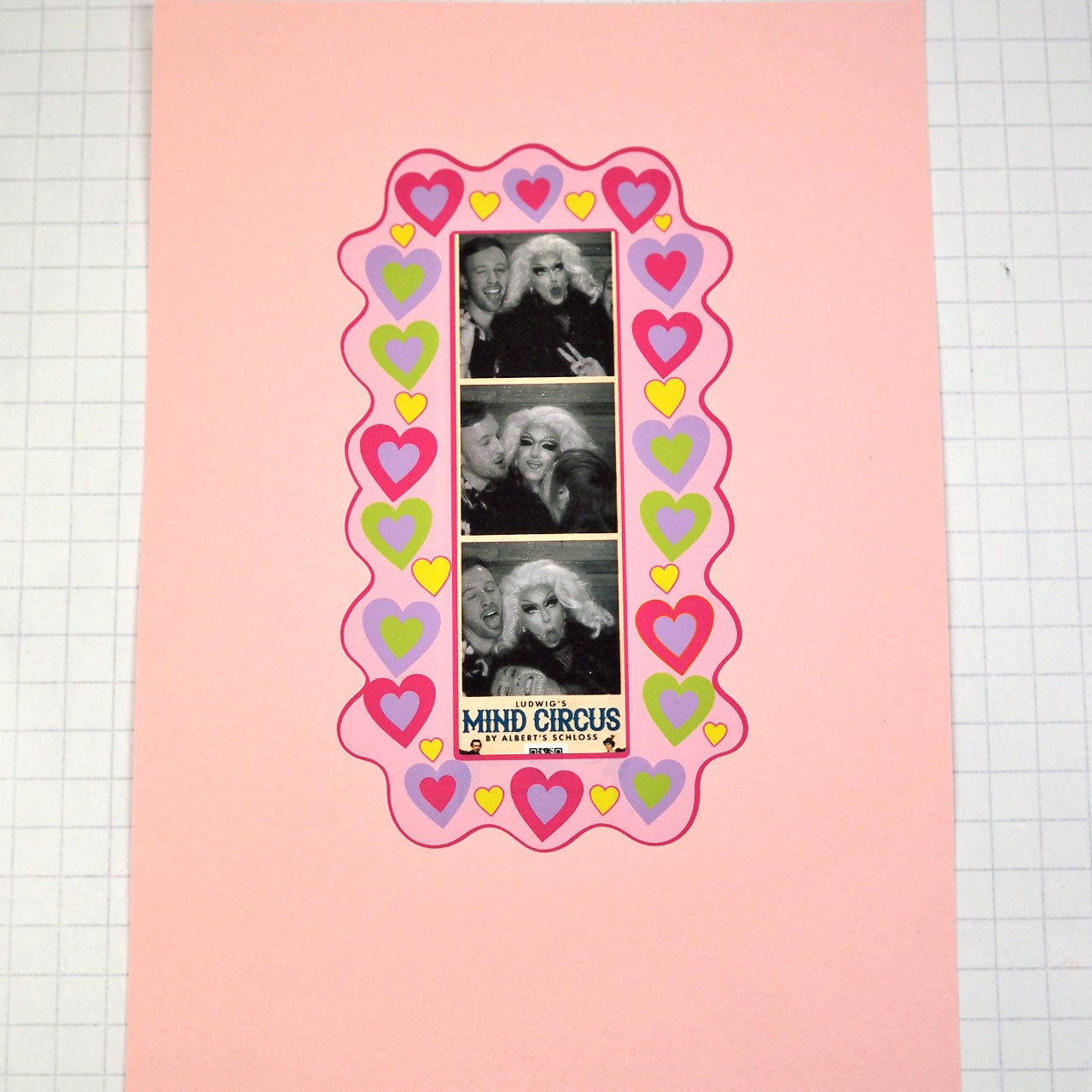 Photobooth Strip Sticker Frame - Kitsch Hearts