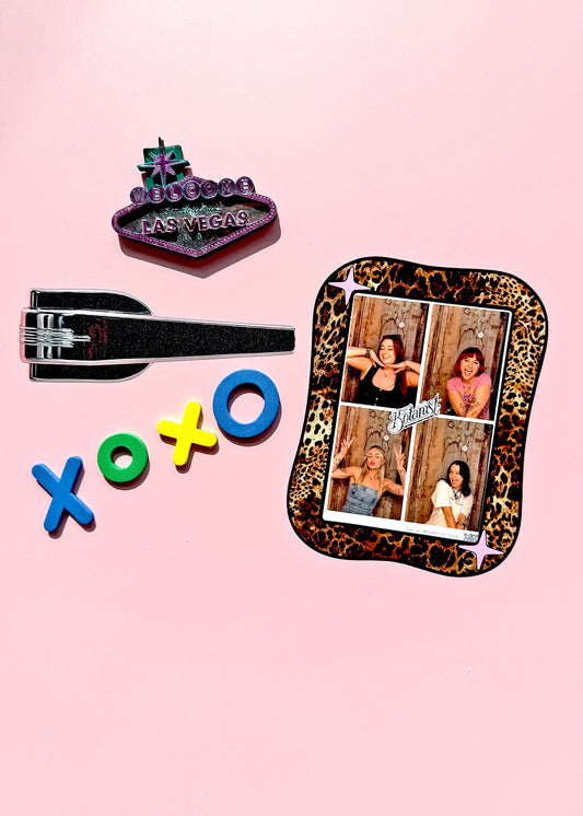 Leopard Print Blob 6x4 Photo Print Magnetic Frame