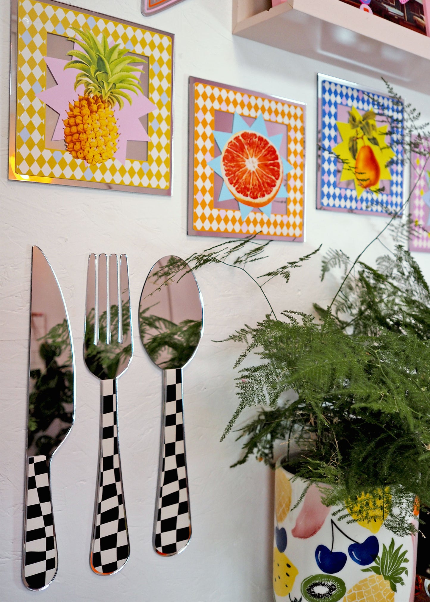 The Dine & Shine Oversized Cultery Set - Black & White