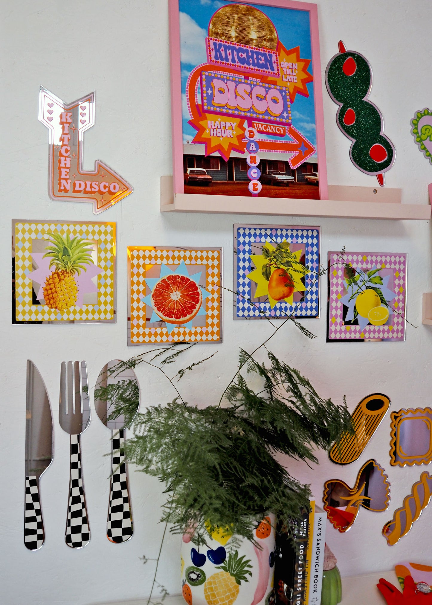 Olives On A Stick Glitter Mirror