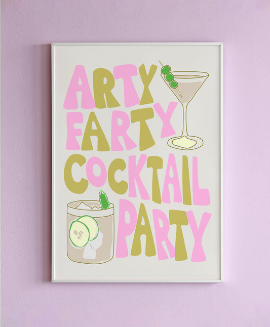 Arty Farty Cocktail Party Wall Print