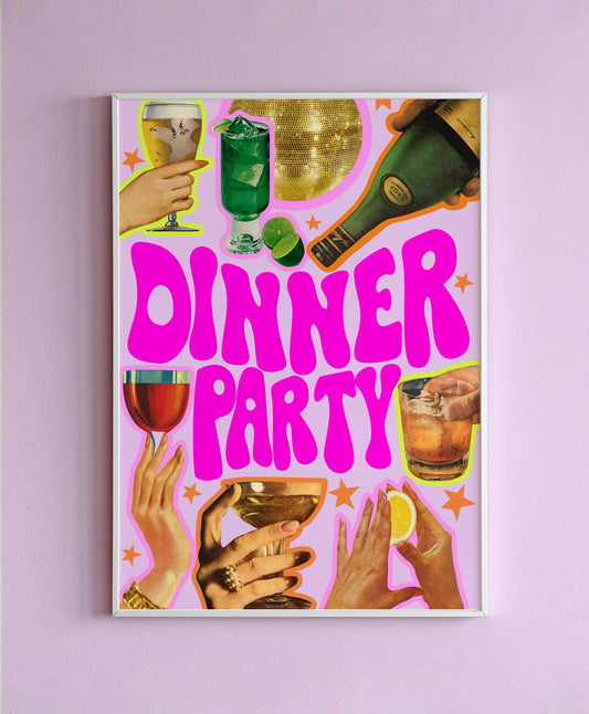 Dinner Party Cocktail Wall Print