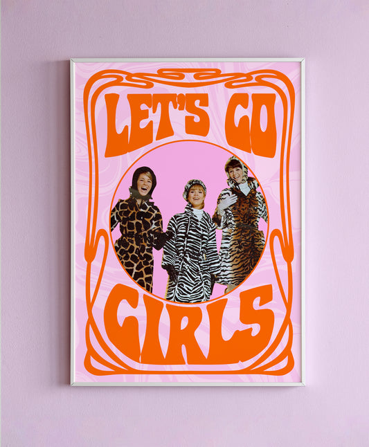 Let's Go Girls Collage Wall Print