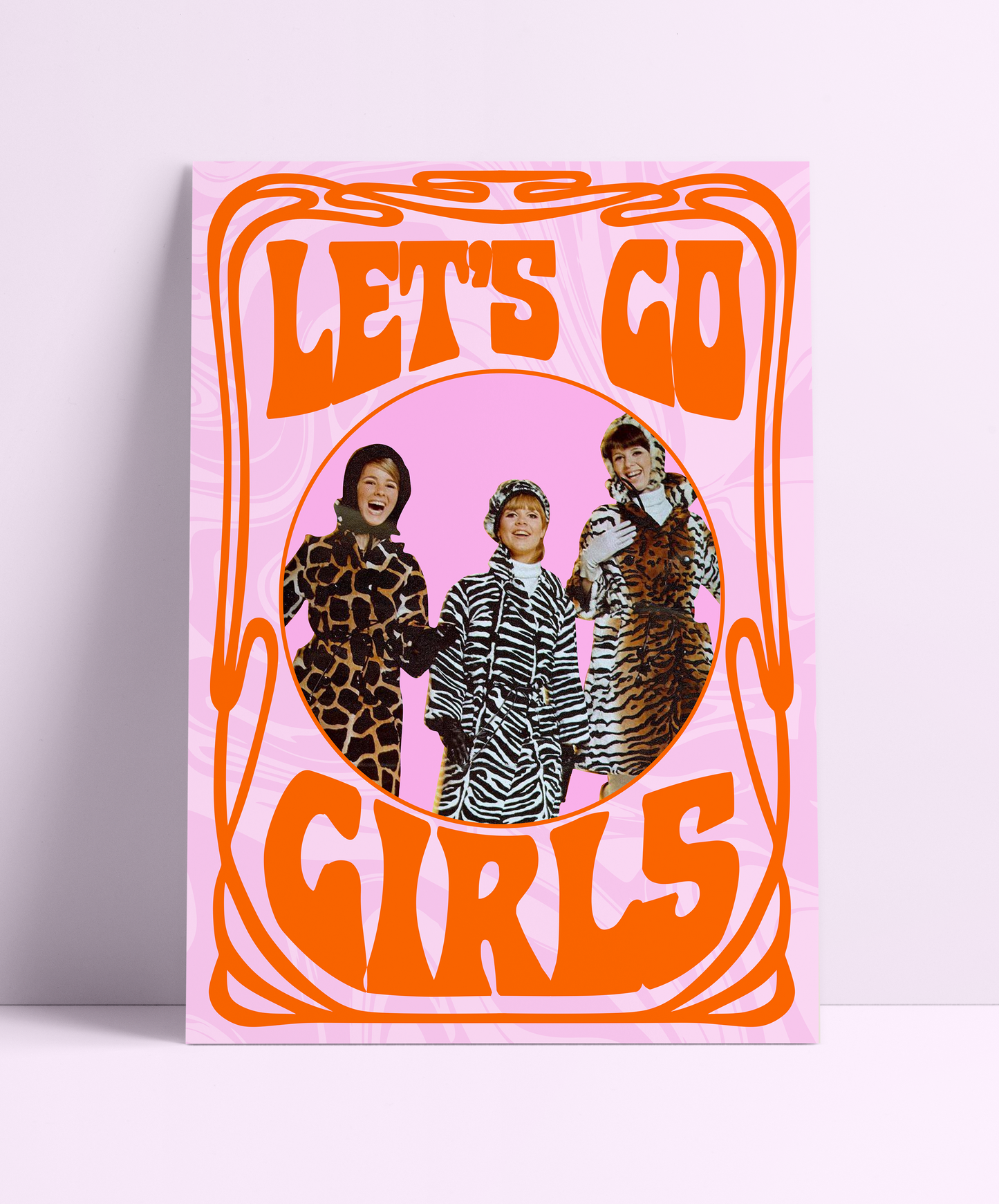 Let's Go Girls Collage Wall Print