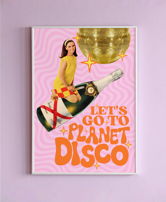 Planet Disco Collage Wall Print