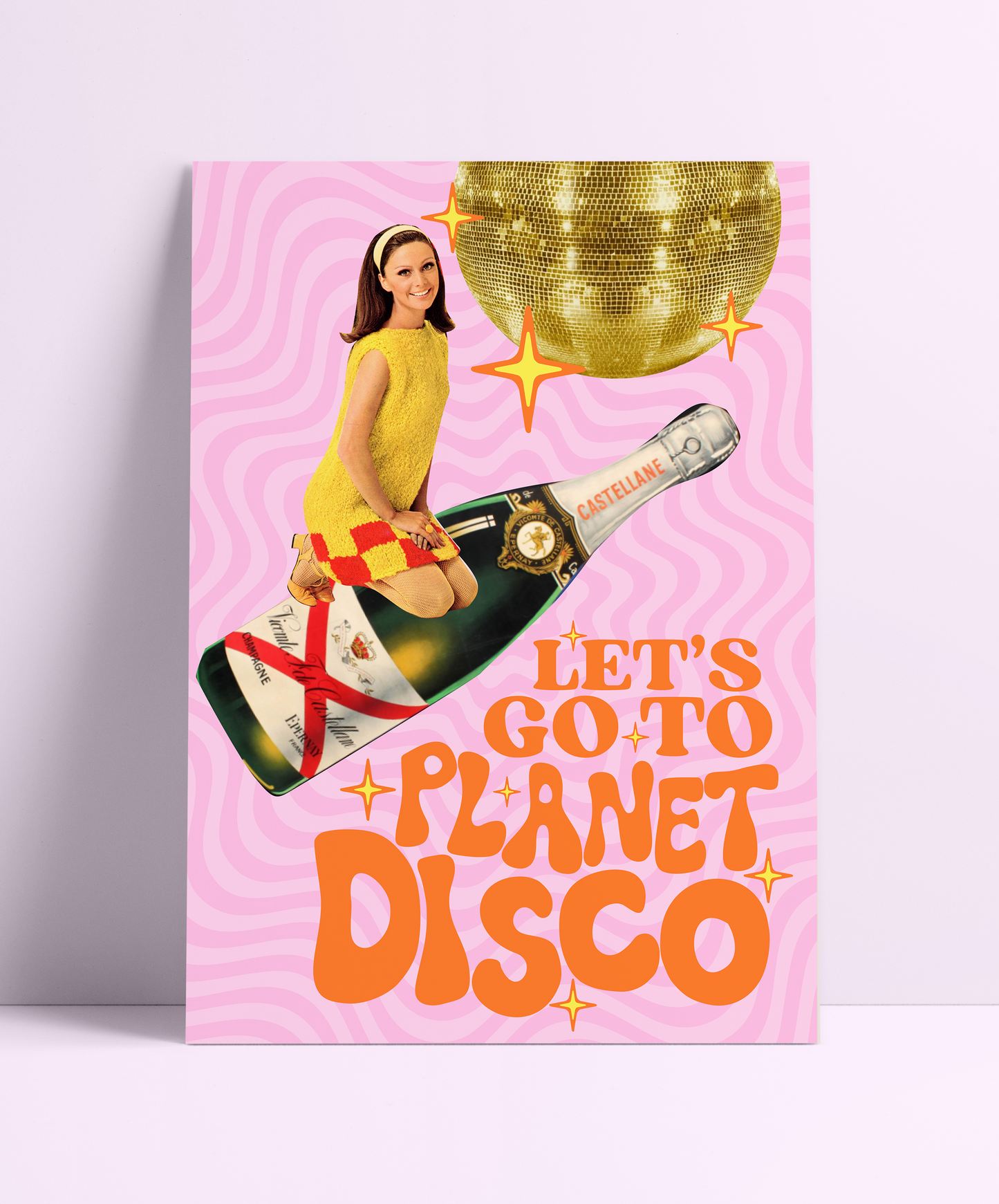 Planet Disco Collage Wall Print