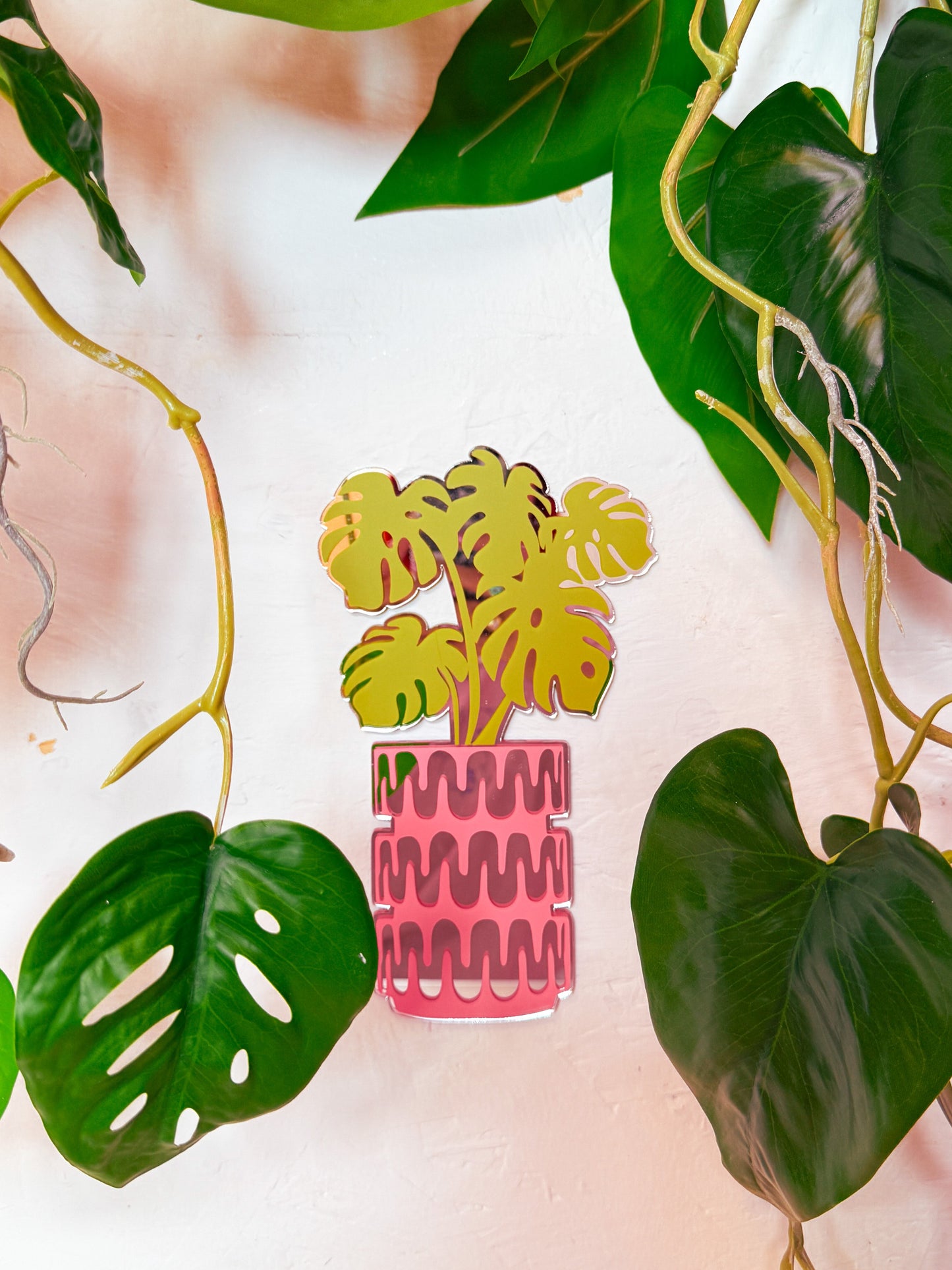Monstera Potted Plant Mirror