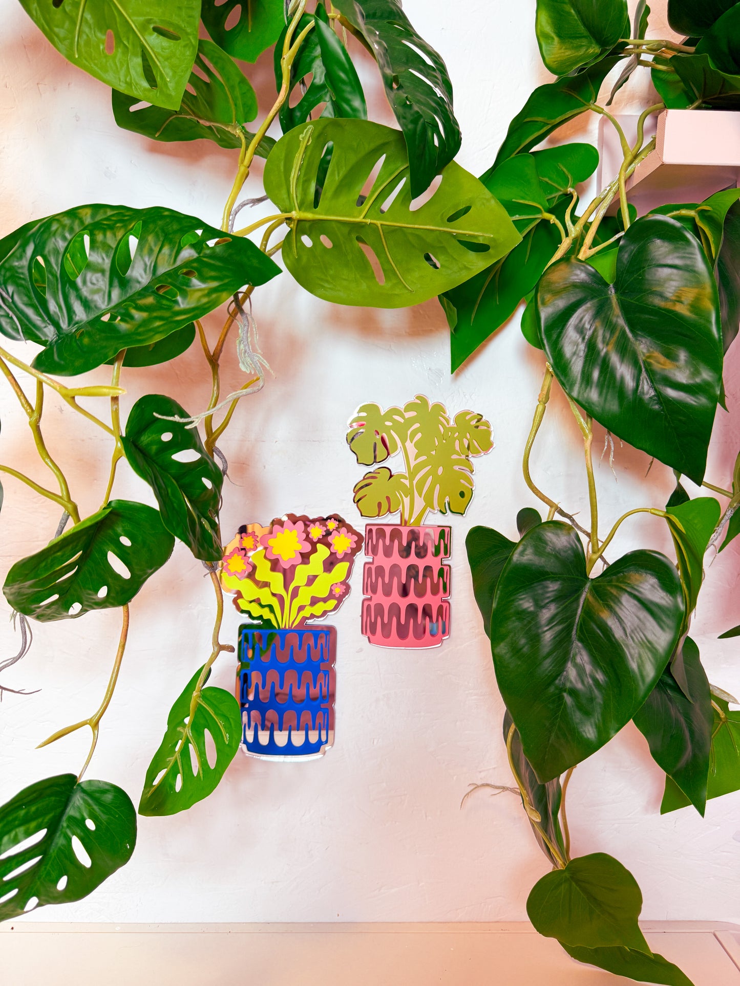 Cute Potted Flower Mirror