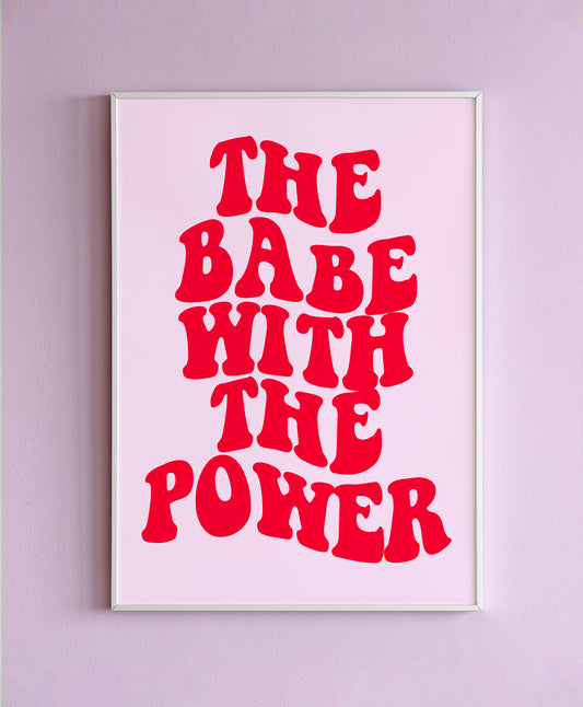 The Babe With The Power Retro Wall Print