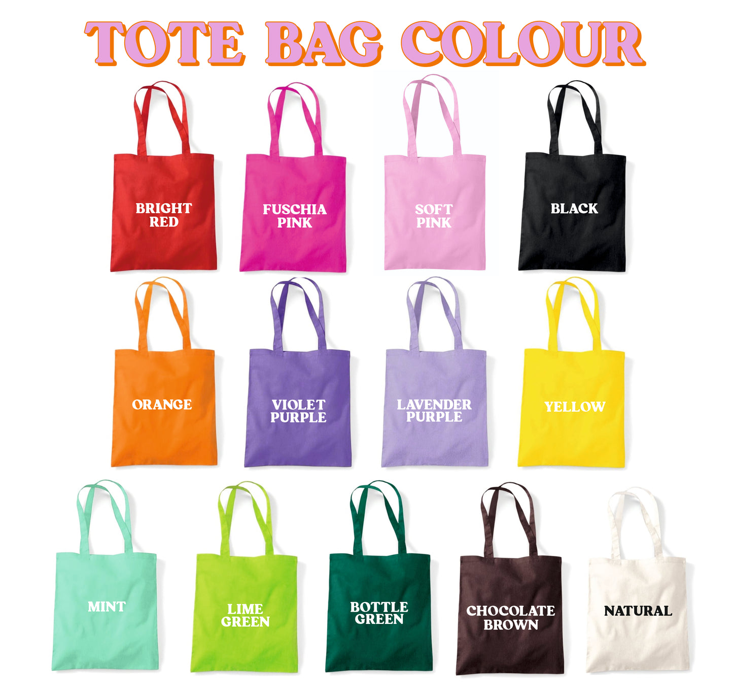 Custom Retro Text Tote Bag