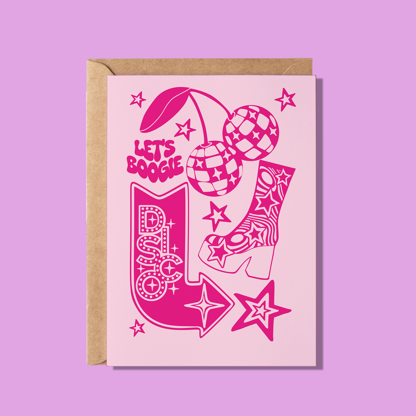 Let's Boogie Disco Queen Greeting Card