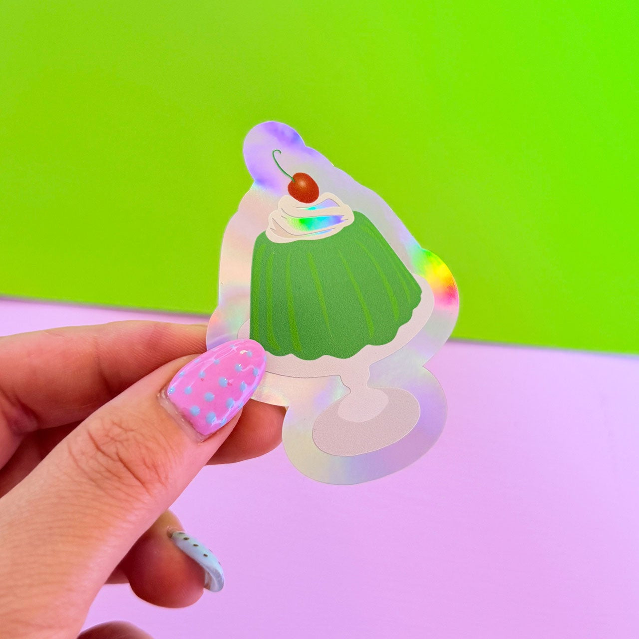 Jelly Dessert Holographic Sticker - WS