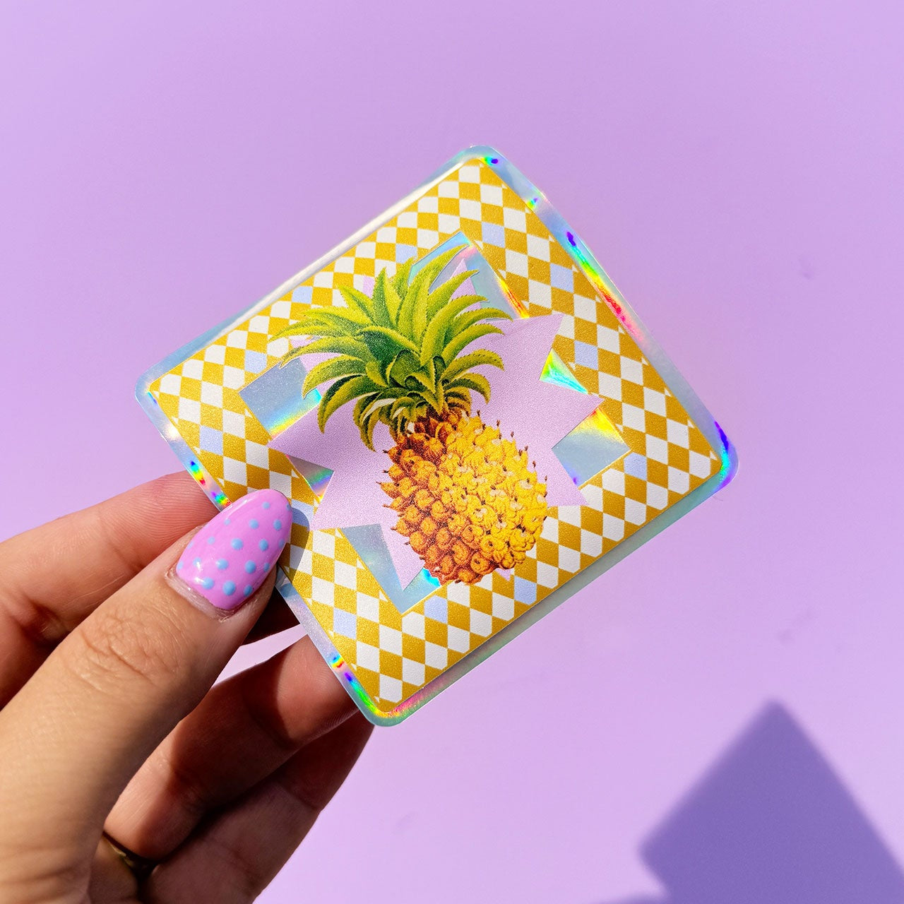 Pineapple Tile Holographic Sticker - WS