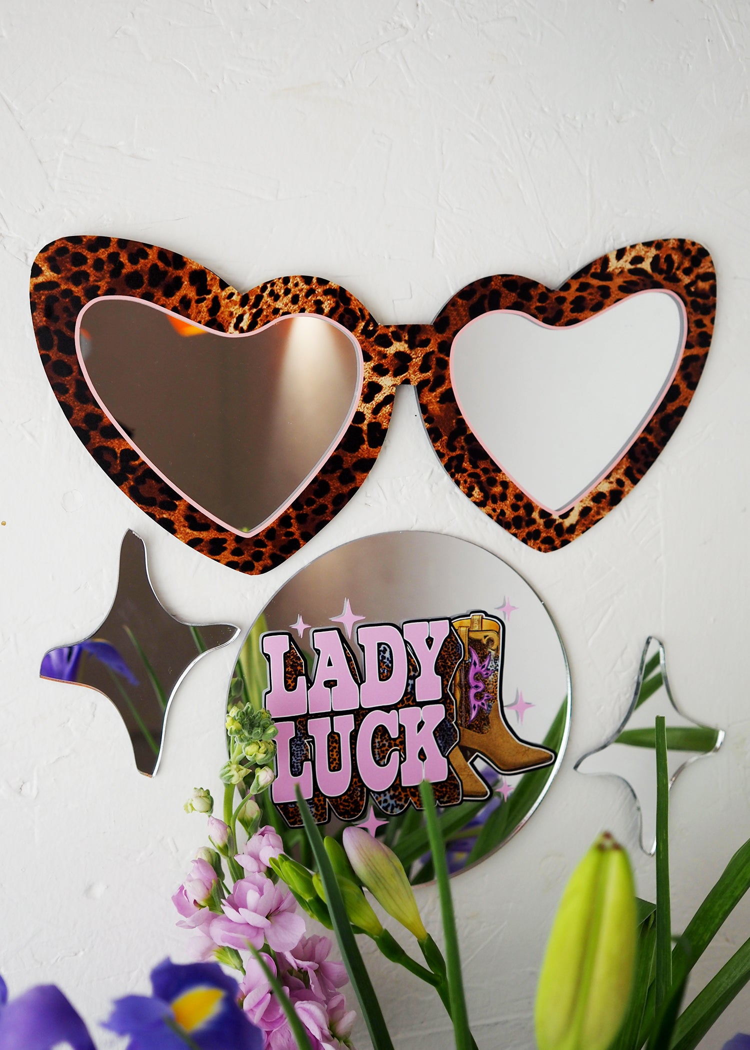 Mirrored heart sunglasses clearance