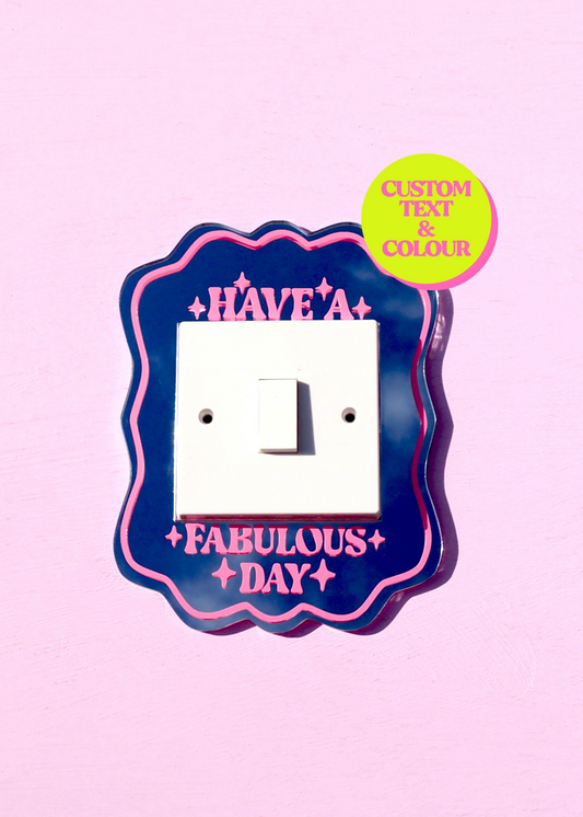 Custom Mirror Light Switch Cover - Retro