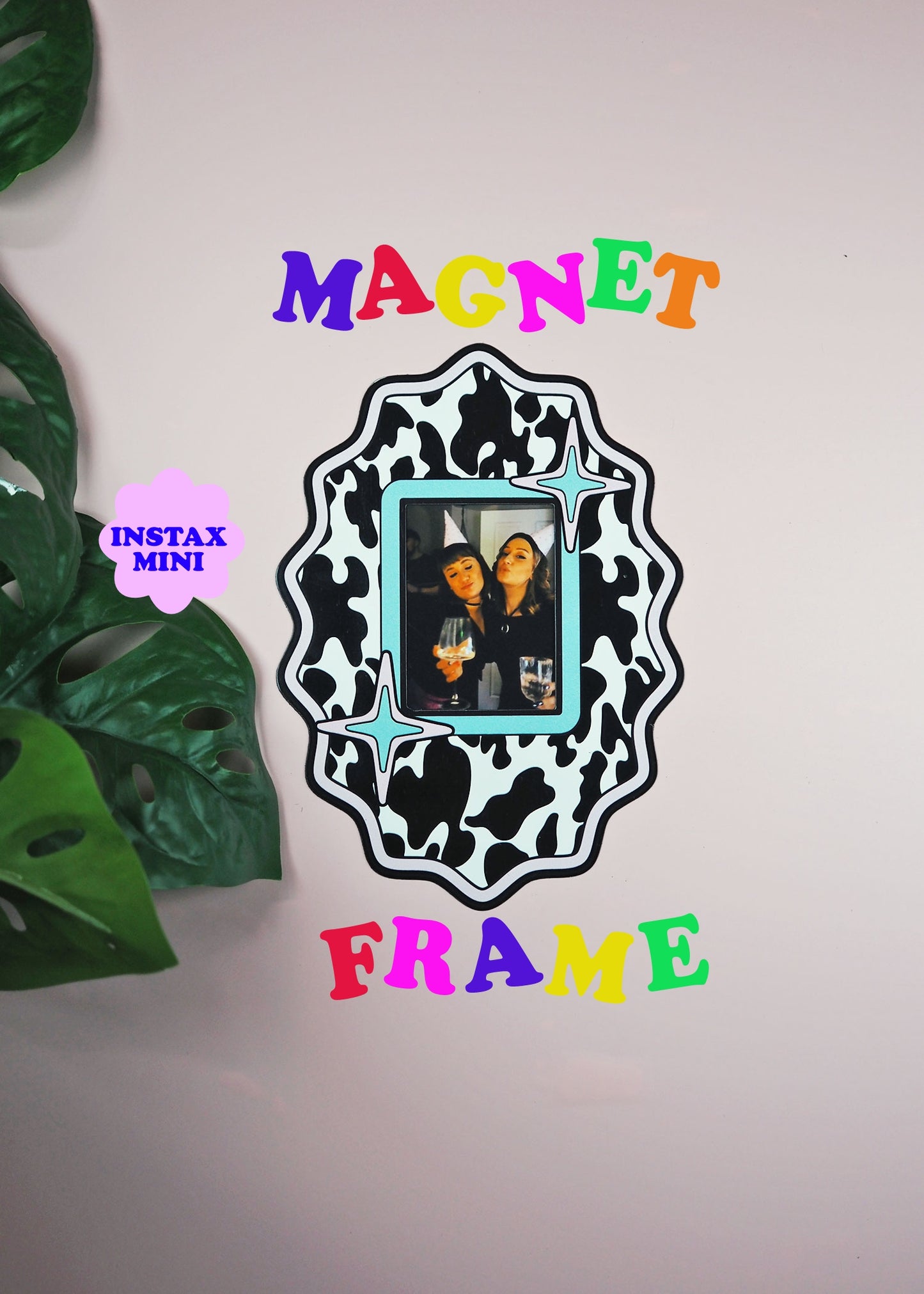 Cow Print Magnet Frame
