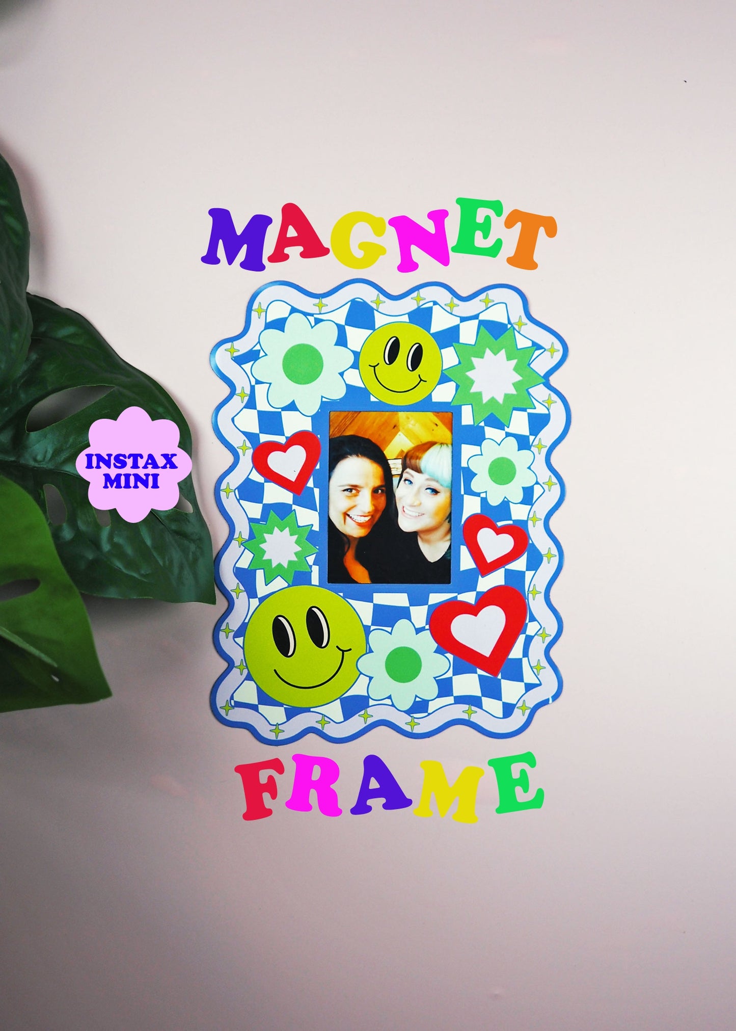 Happy Face Print Magnet Frame
