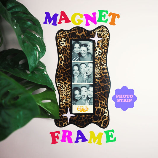 Photo Booth Strip Magnetic Frame - Leopard Print