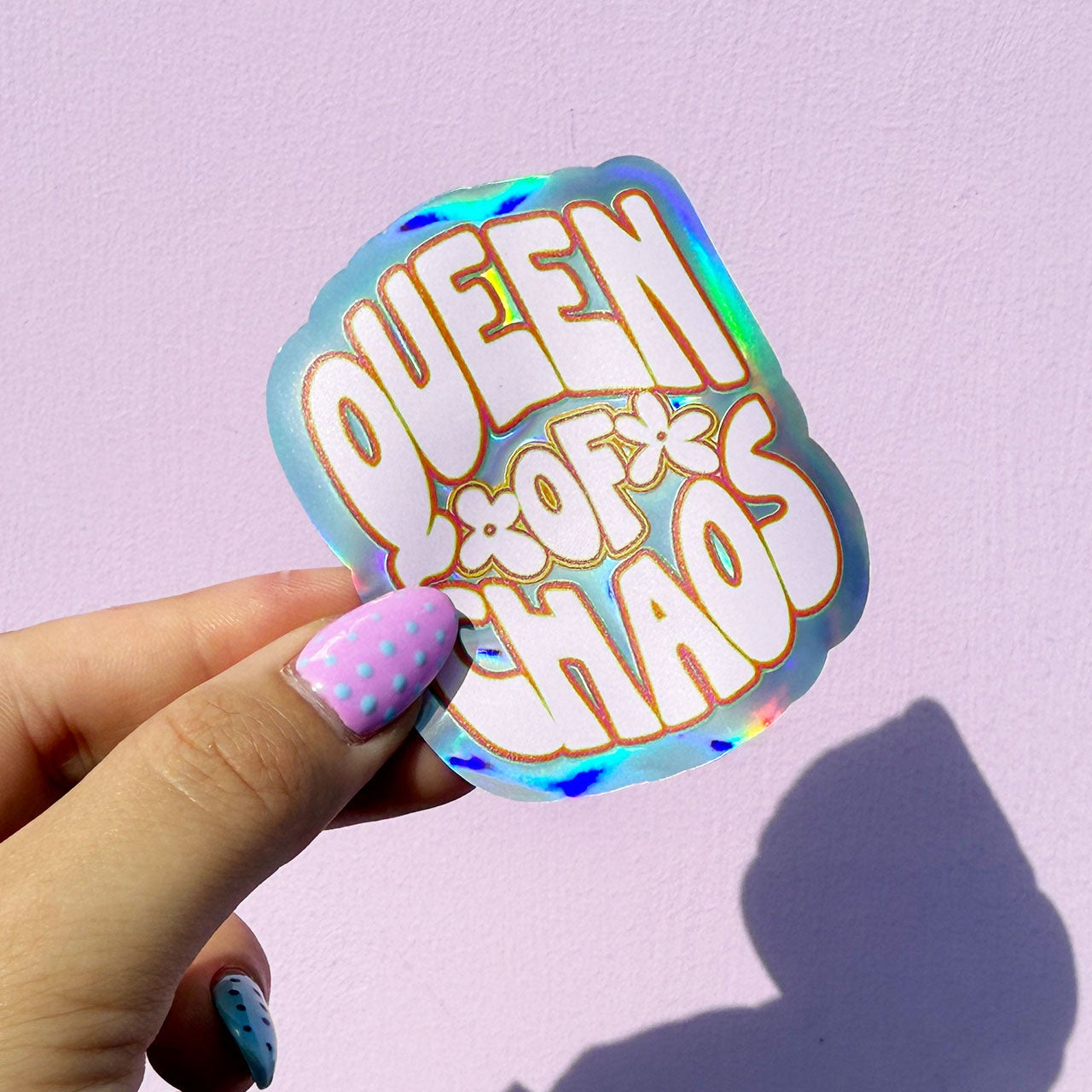 Queen of Chaos Holographic Sticker