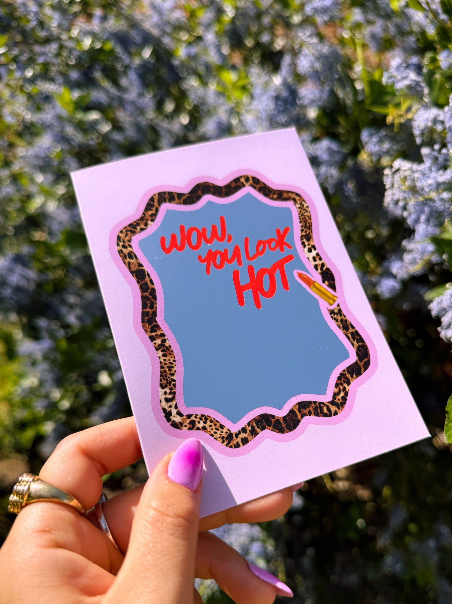 Wow You Look Hot Silver Foil Greeting Card WS