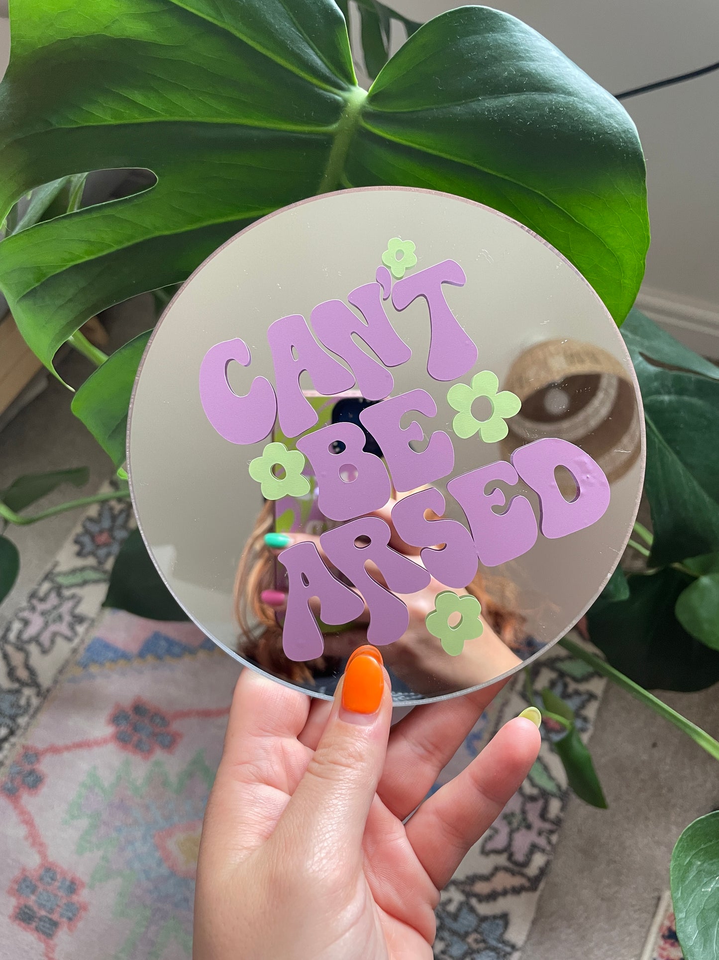 Can't Be Arsed Disc Mirror - PrintedWeird