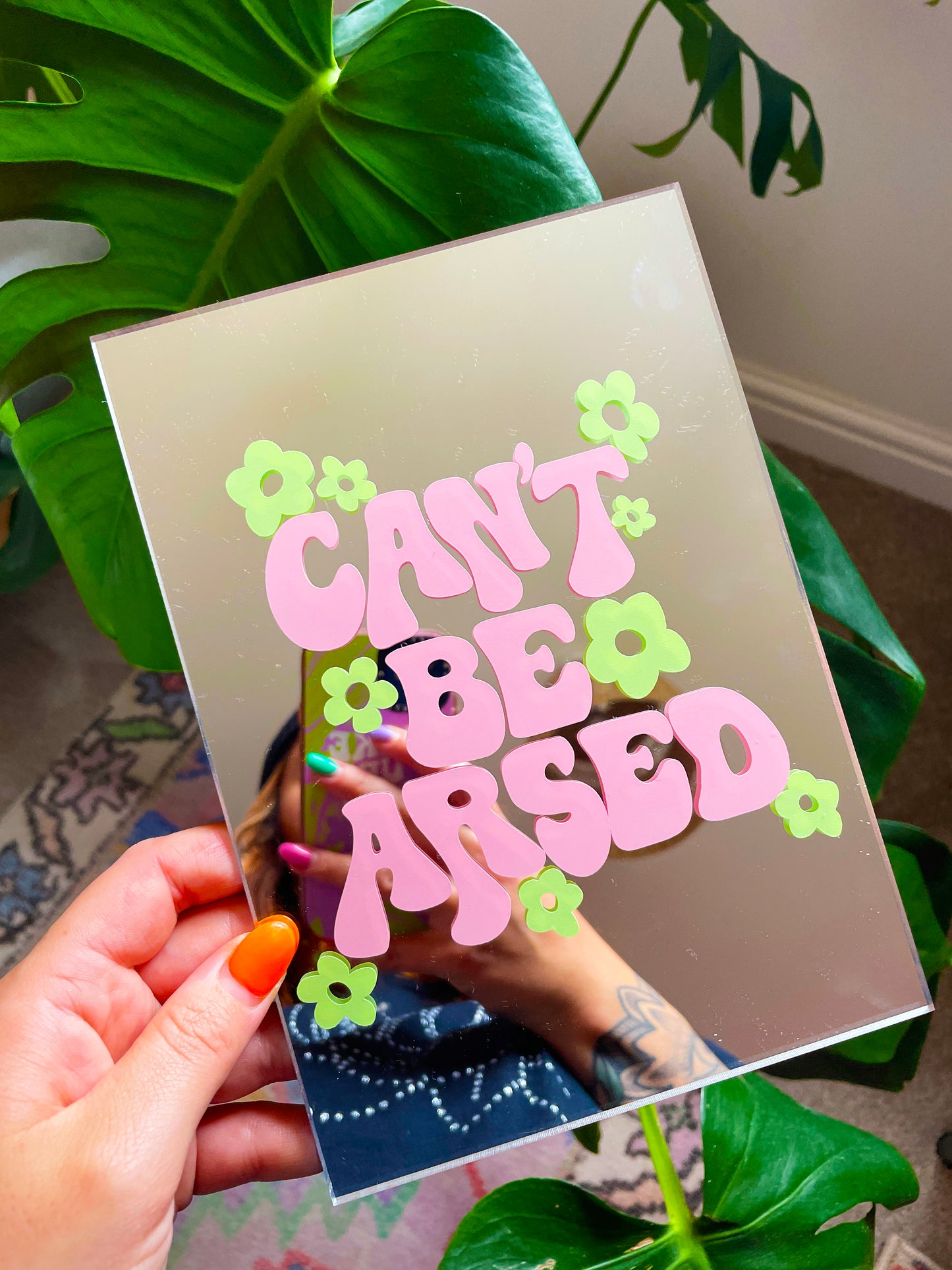Can't Be Arsed Pastel Mirror - PrintedWeird