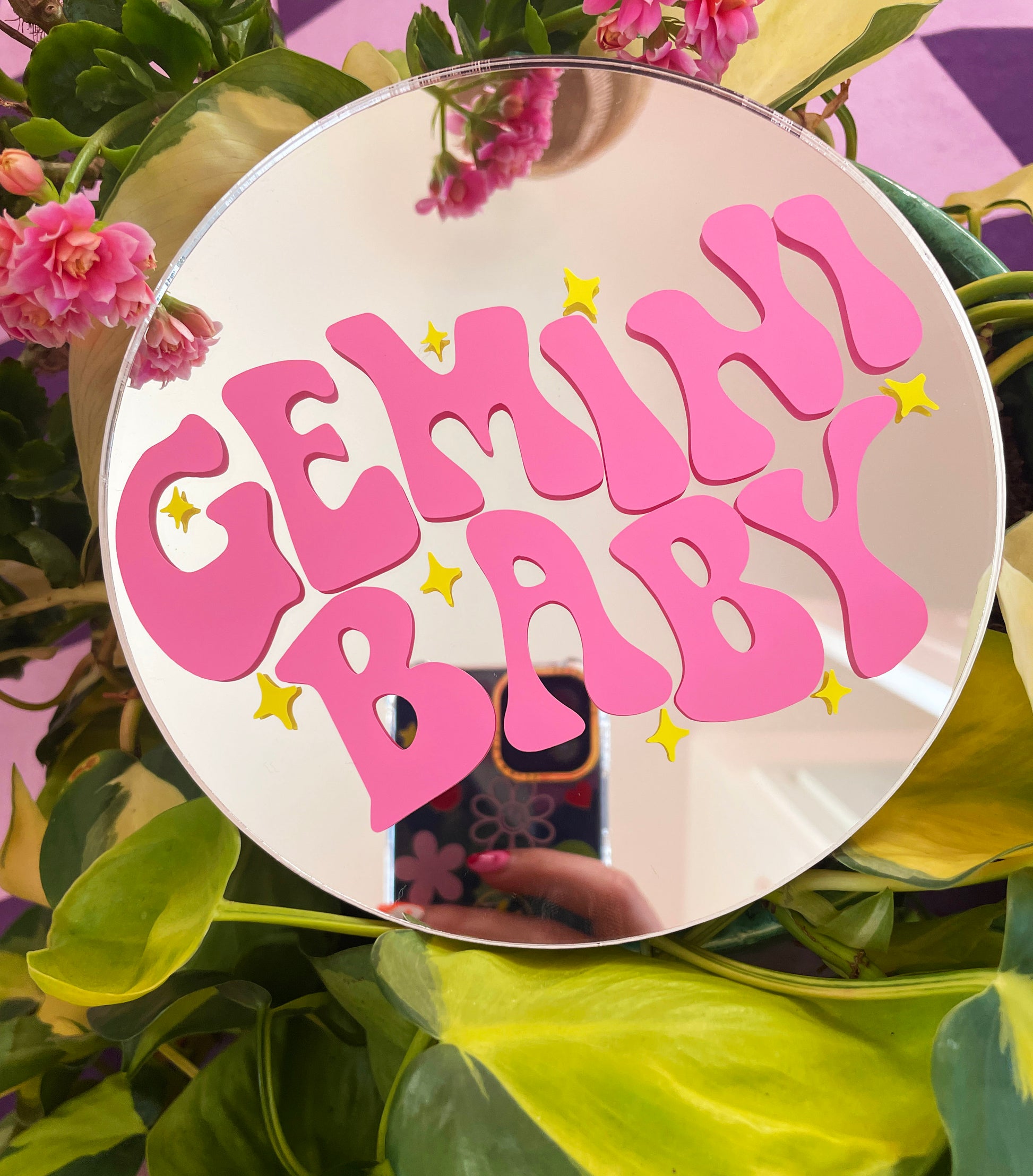 Gemini Baby Disc Mirror - PrintedWeird