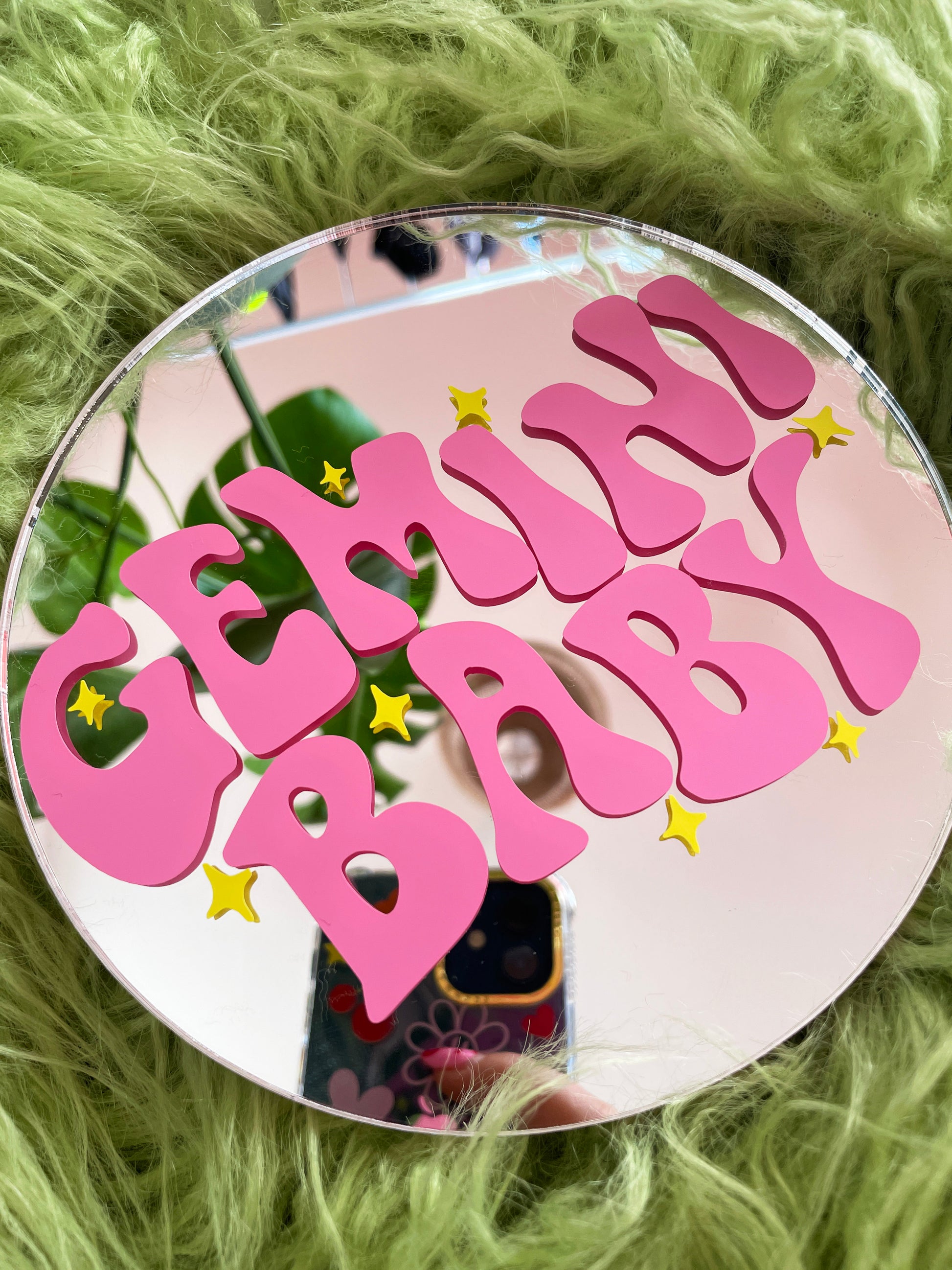 Gemini Baby Disc Mirror - PrintedWeird