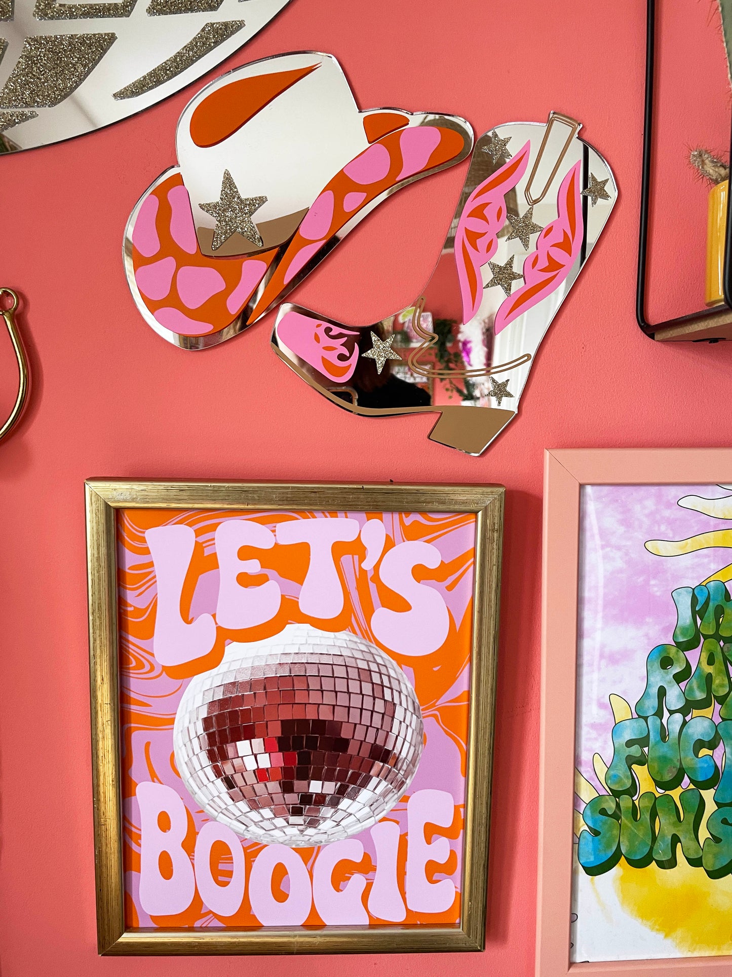 Rootin' Tootin' Cowboy Boot Mini Mirror